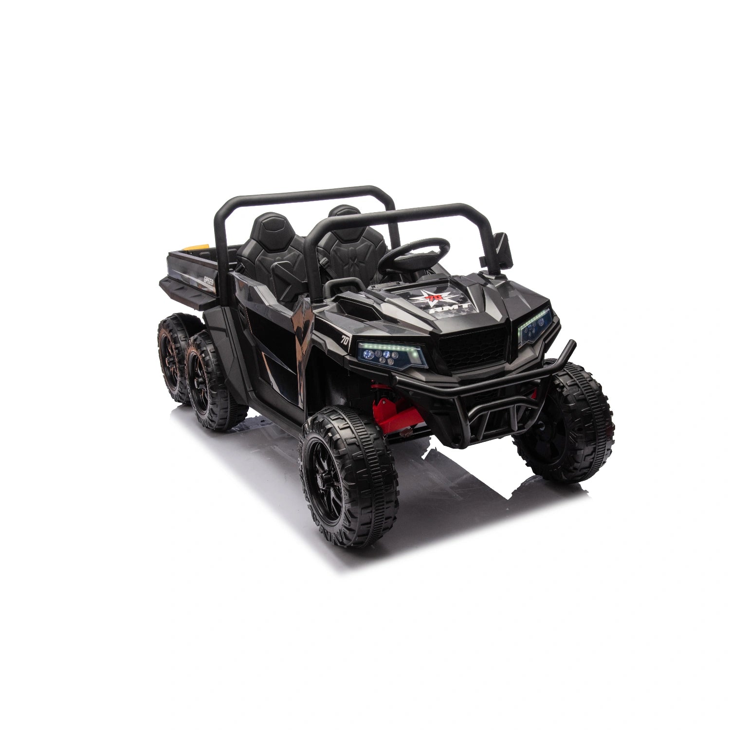 24V 6-Wheel Ride-On Farm Dump Truck with Electric Tipper & Remote – Black