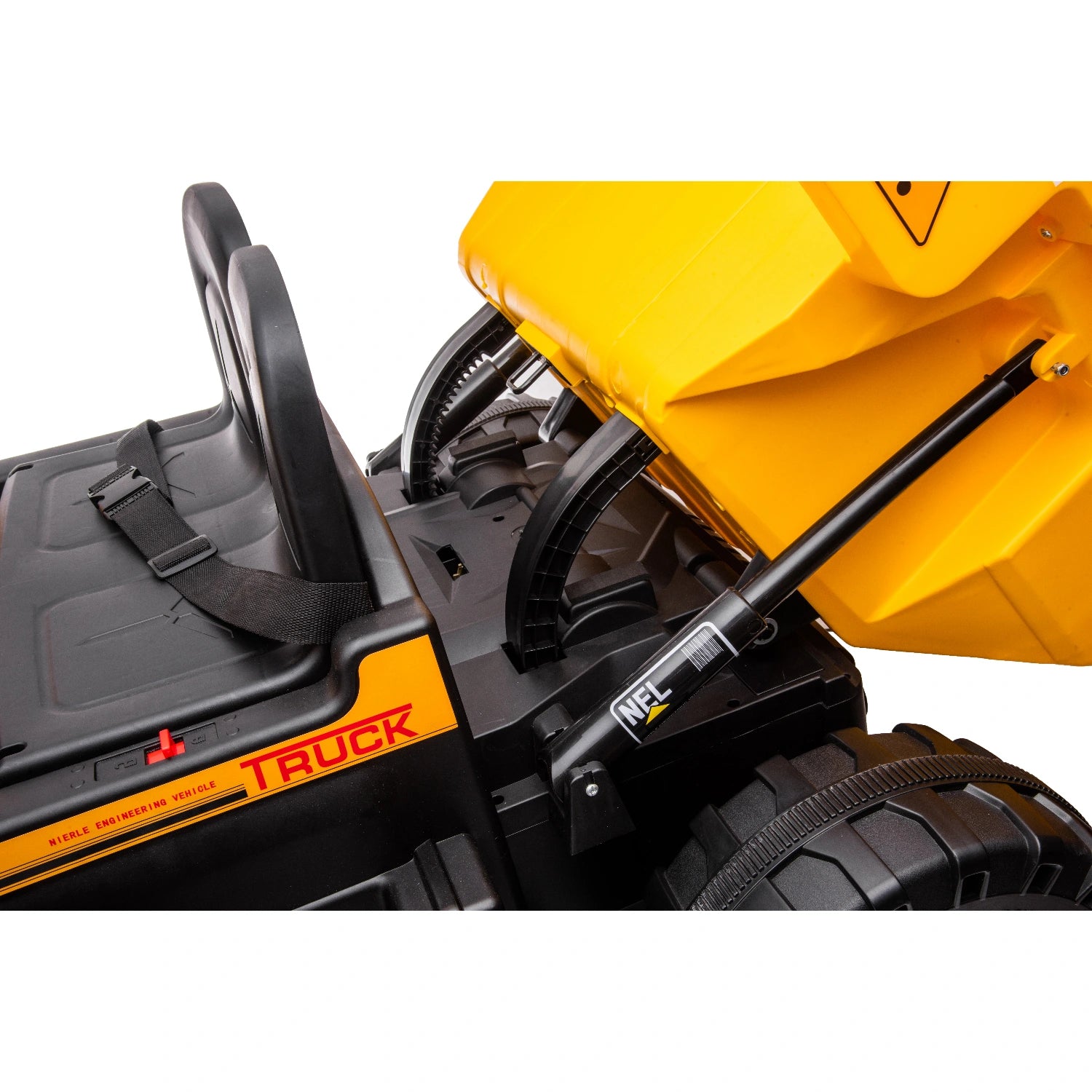24V Ride-On Tipper Truck for Kids – Dual Seat Electric Construction Dump Truck with Remote – Yellow