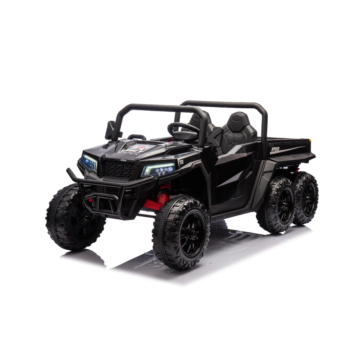 24V 6-Wheel Ride-On Farm Dump Truck with Electric Tipper & Remote – Black