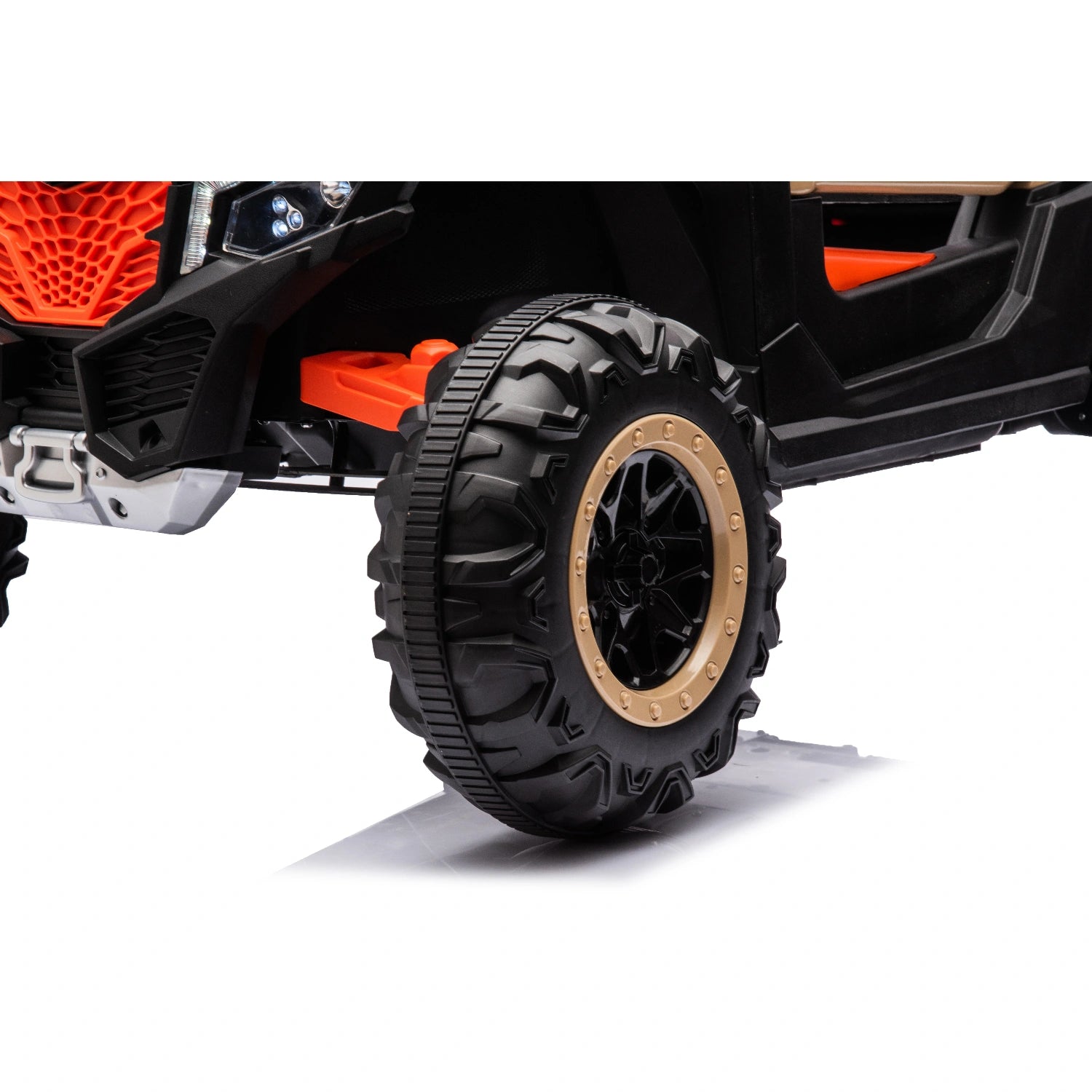Off-Road 24V Kids Ride-On Car Buggy, Can-Am Replica with Lights & 4WD – Khaki