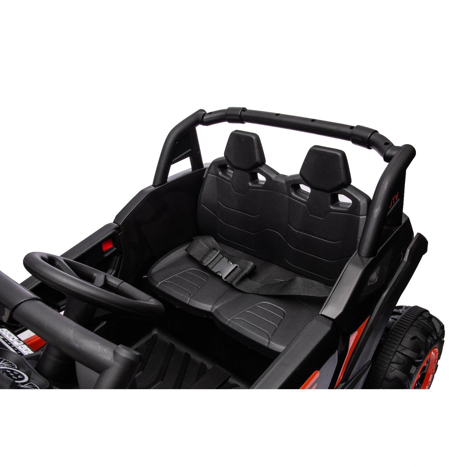 Black 24V Can-Am Style Kids Off-Road Ride-On Buggy with Leather Seat & Remote