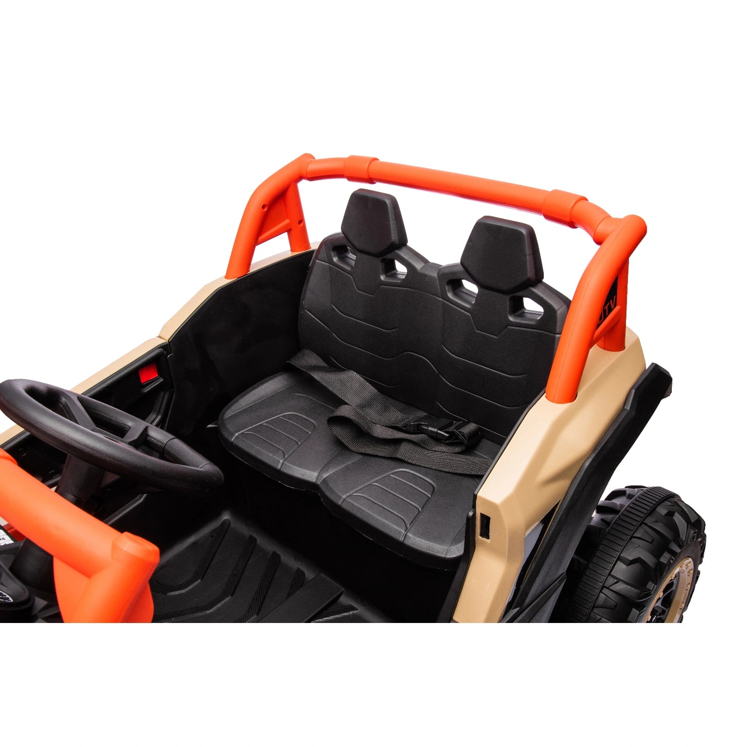 Off-Road 24V Kids Ride-On Car Buggy, Can-Am Replica with Lights & 4WD – Khaki