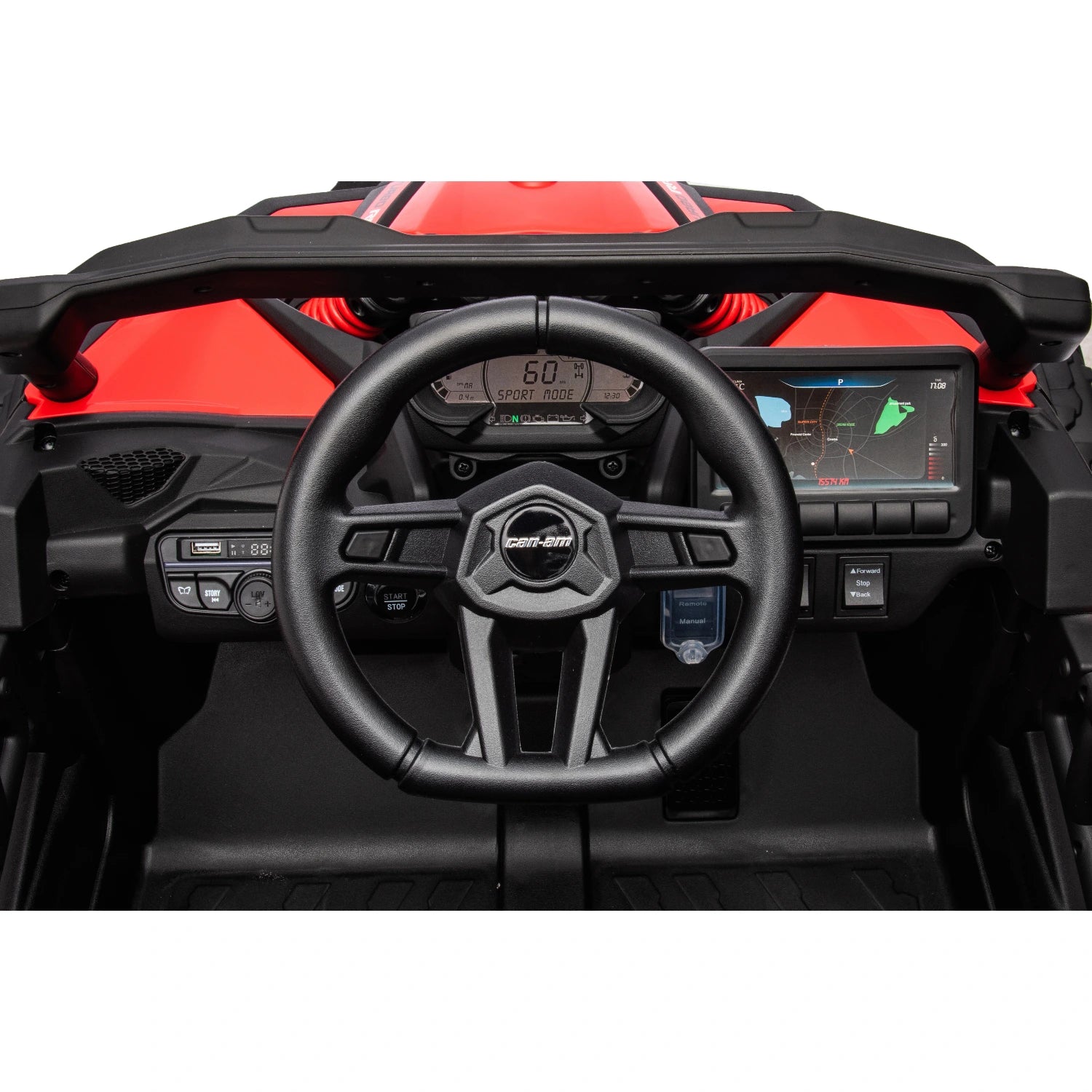 24V Can-Am Maverick Kids Ride-On UTV – 4WD Single Seater 800W - Red