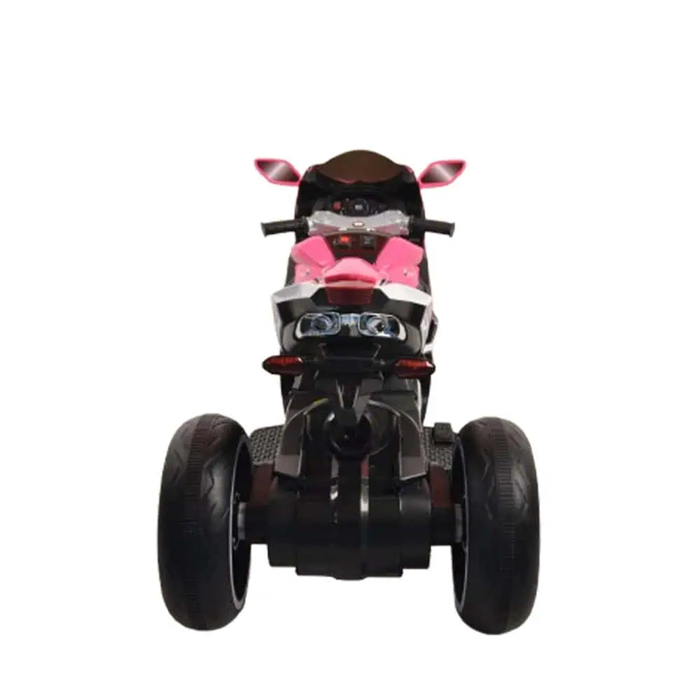 12V Kids Electric 3-Wheel Ride-On Motorcycle – Pink