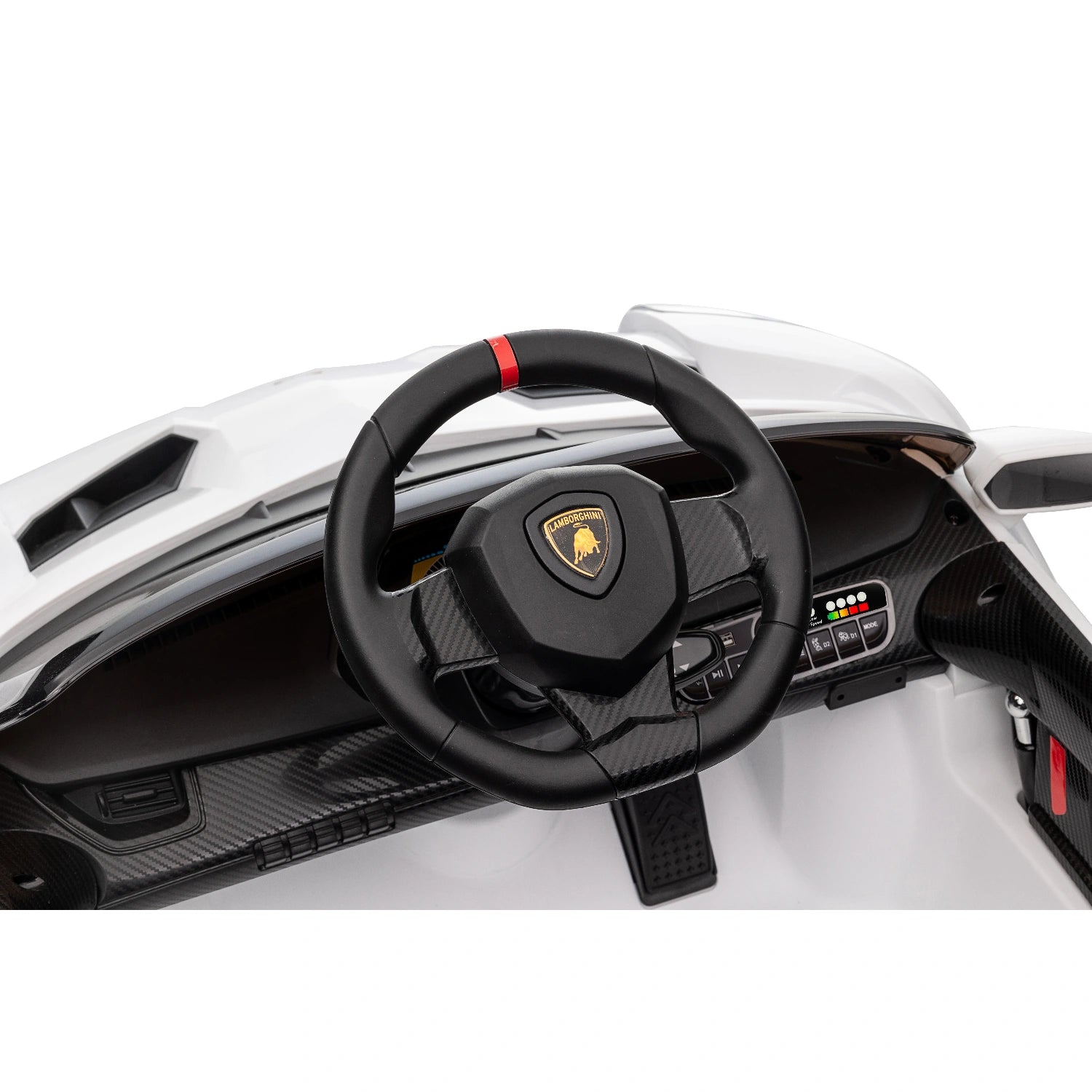 12V Licensed Lamborghini Veneno Kids Electric Ride-On Car – White