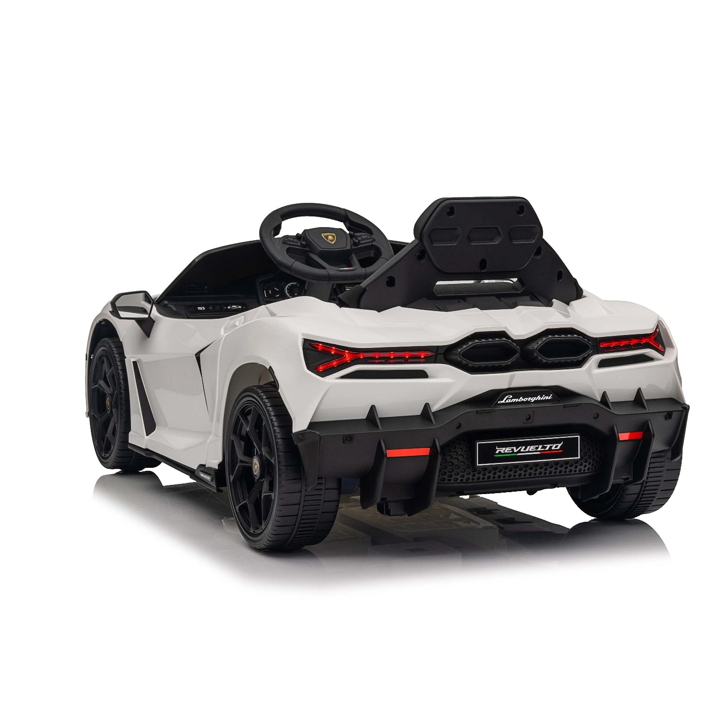 12V Licensed Lamborghini Revuelto Kids Electric Ride-On Car – White