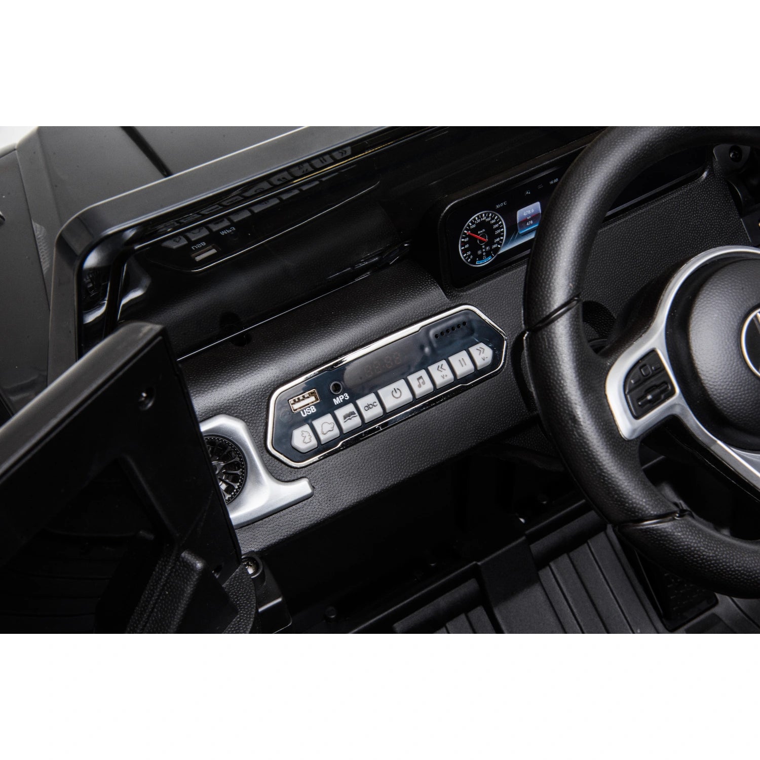 12V Licensed Mercedes G-Wagon G63 Kids Electric Ride-On Car – Black