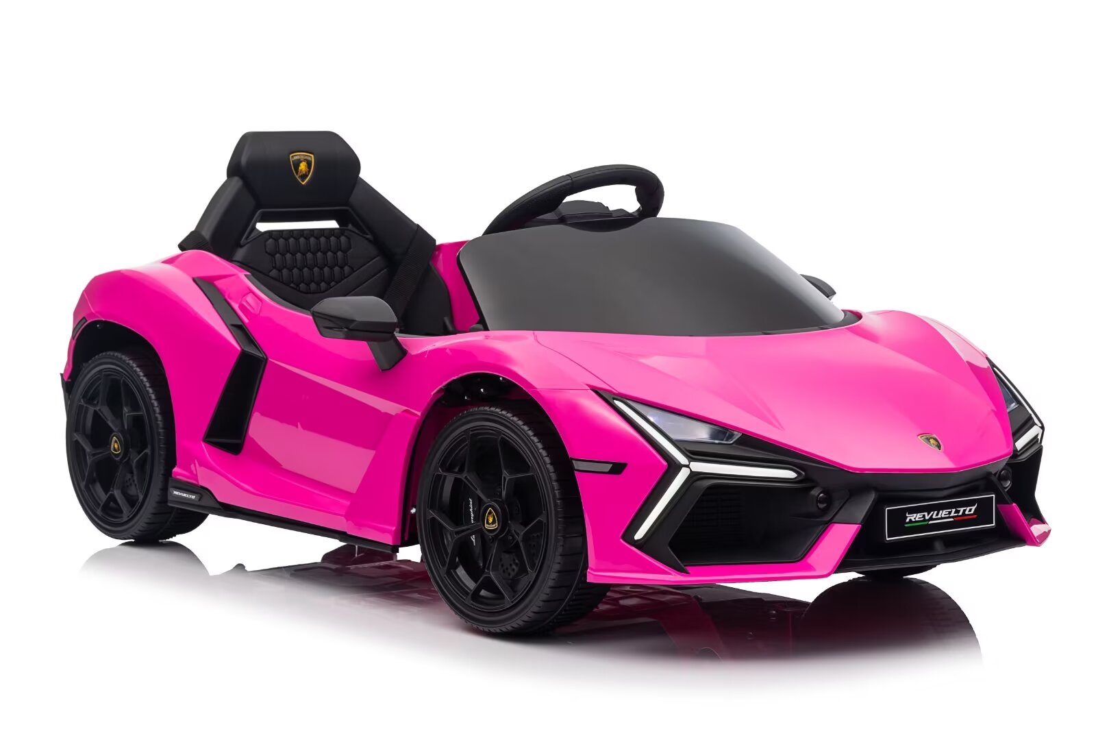 Lamborghini Revuelto 12V Licensed Electric Ride-On Car for Kids Pink