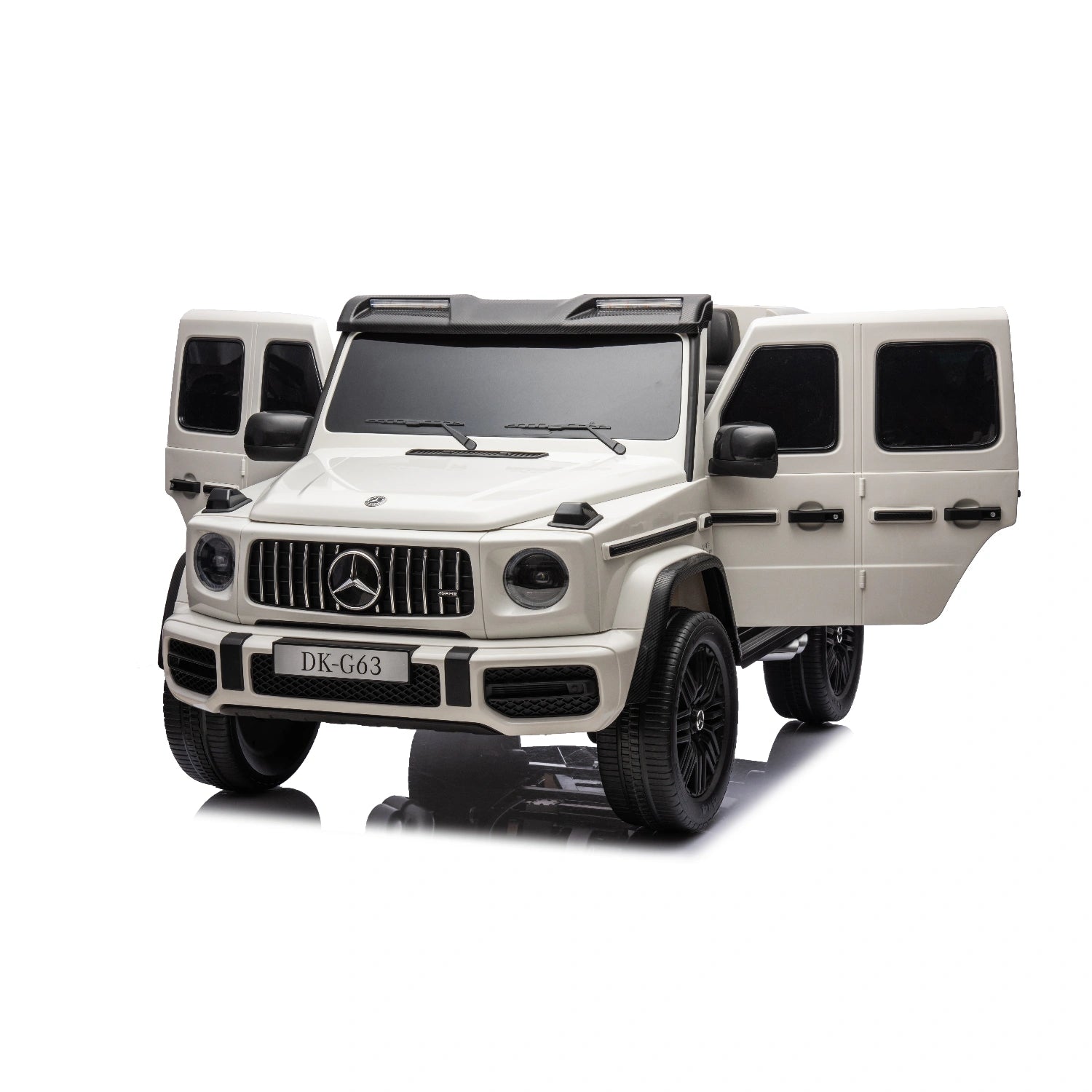 White Licensed Double Seat Mercedes-Benz Kids Ride On Car G63 with RC, 24v 14ah, 800W