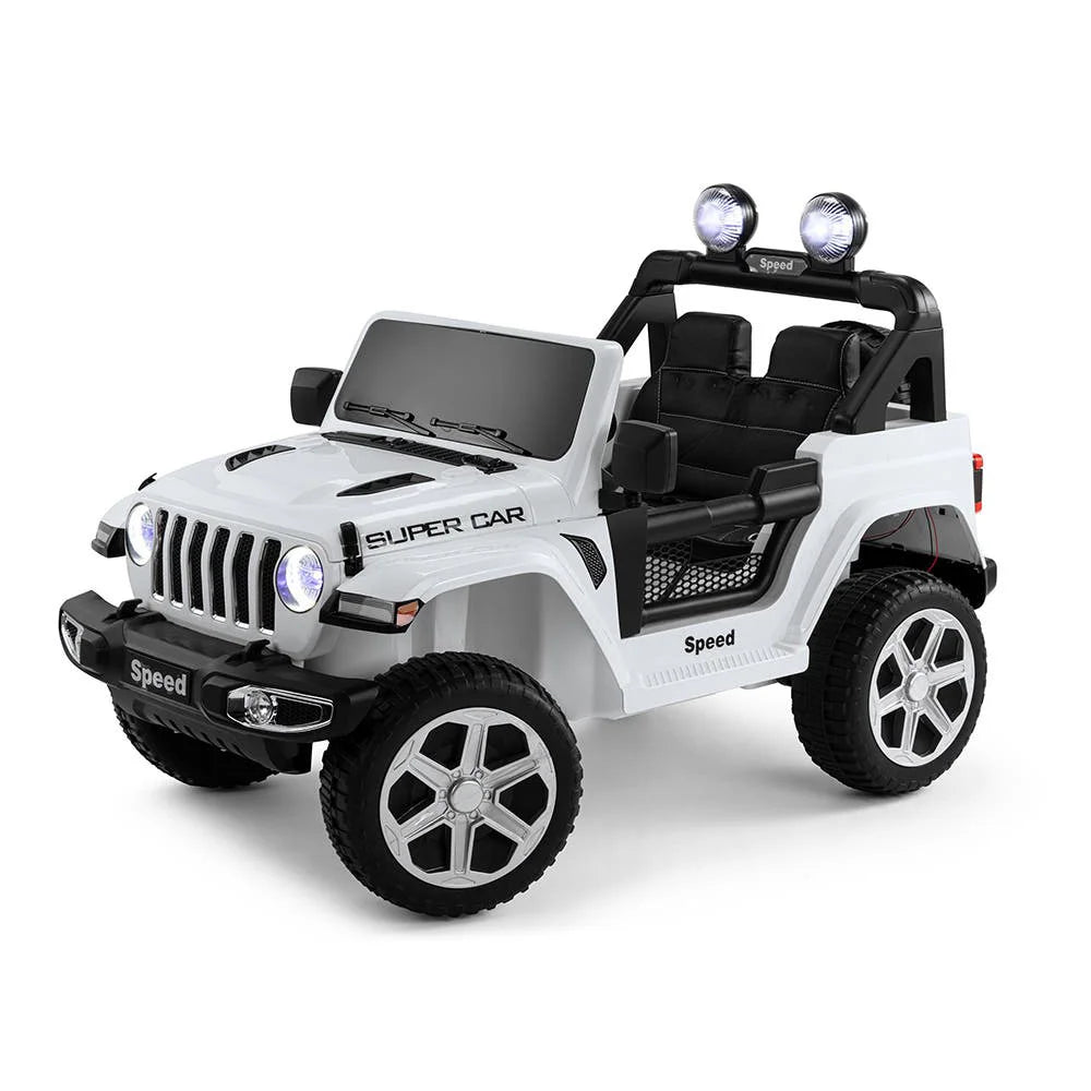 White- 12V 4WD Jeep Wrangler Rubicon Kids Ride On