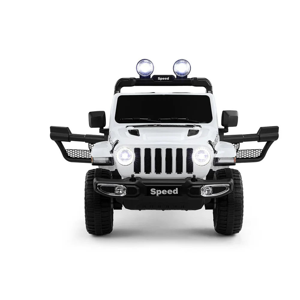 White- 12V 4WD Jeep Wrangler Rubicon Kids Ride On