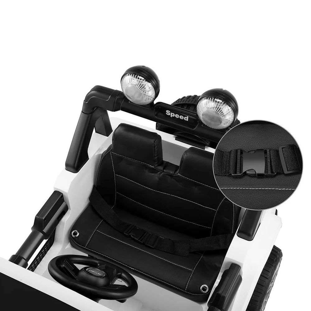 White- 12V 4WD Jeep Wrangler Rubicon Kids Ride On