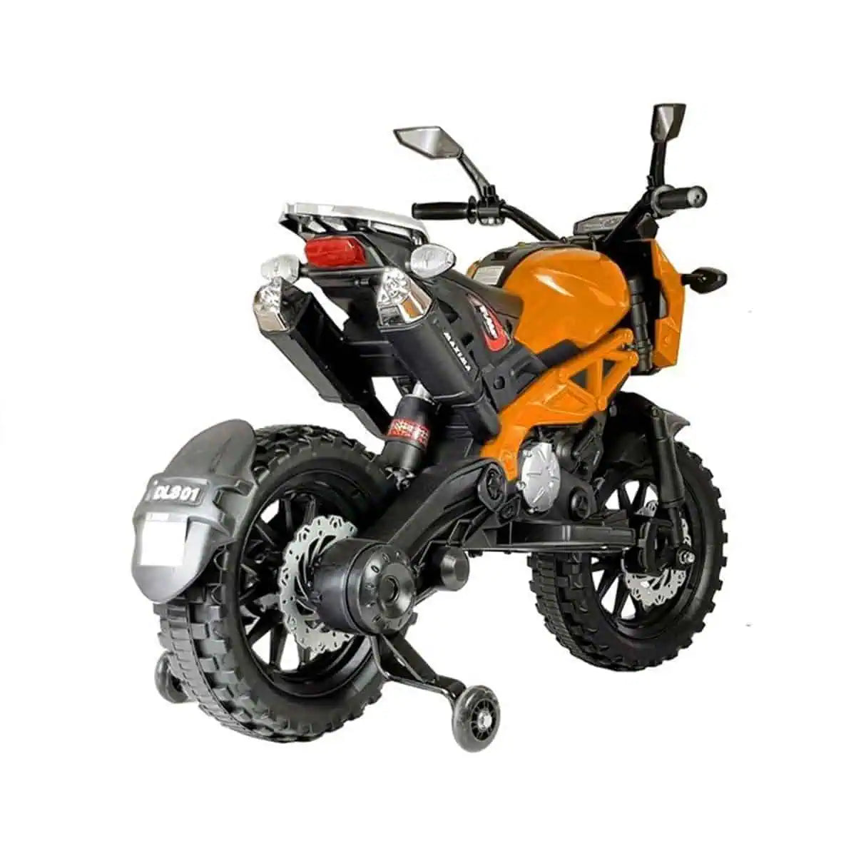12V Kids Electric Ride-On Motorbike with Dual Motors & Hand Throttle – Orange