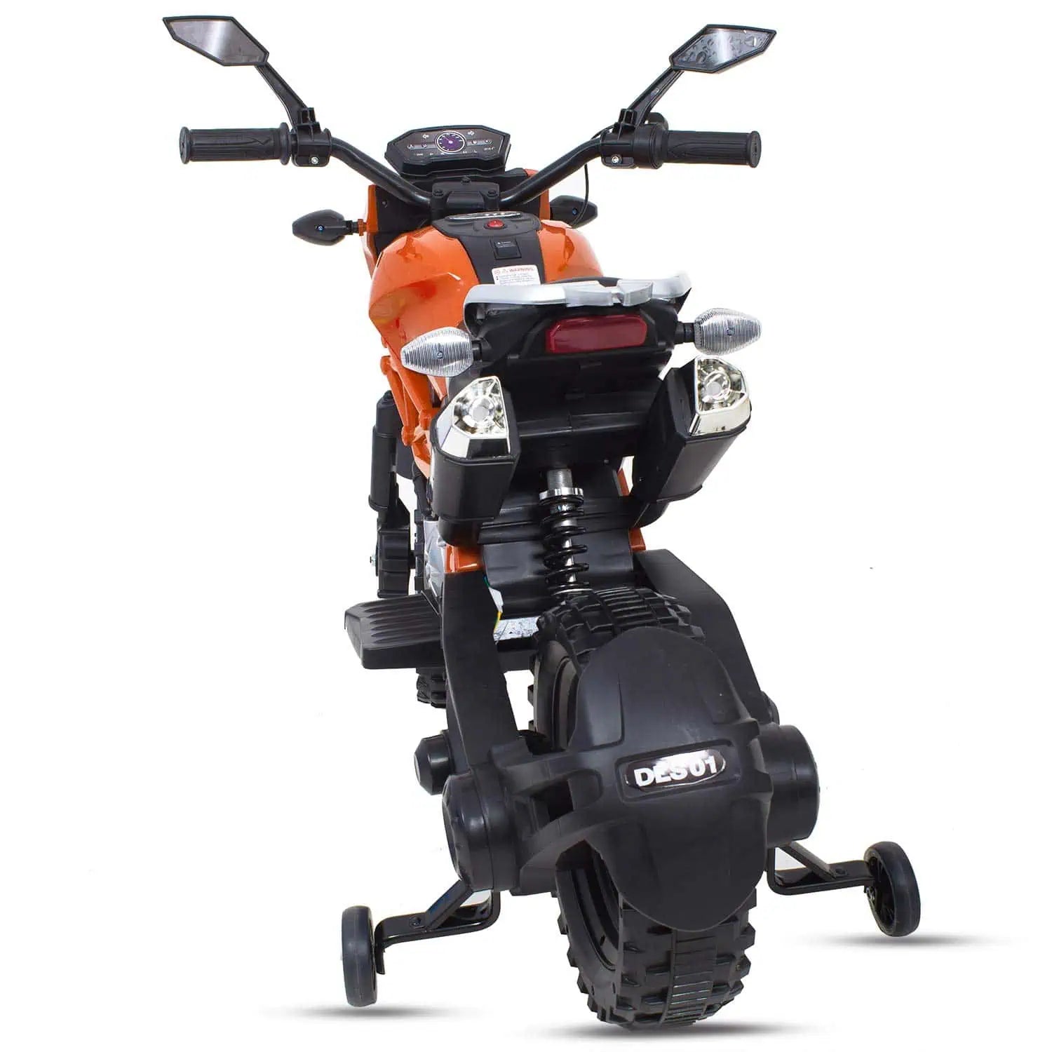 12V Kids Electric Ride-On Motorbike with Dual Motors & Hand Throttle – Orange