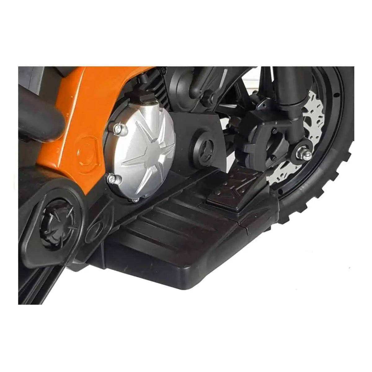 12V Kids Electric Ride-On Motorbike with Dual Motors & Hand Throttle – Orange