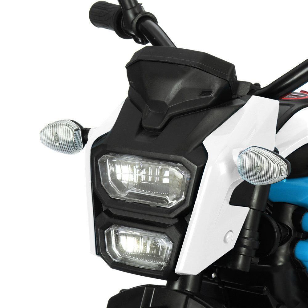 12V Kids Electric Ride-On Motorbike with Dual Motors & Hand Throttle – White/Red