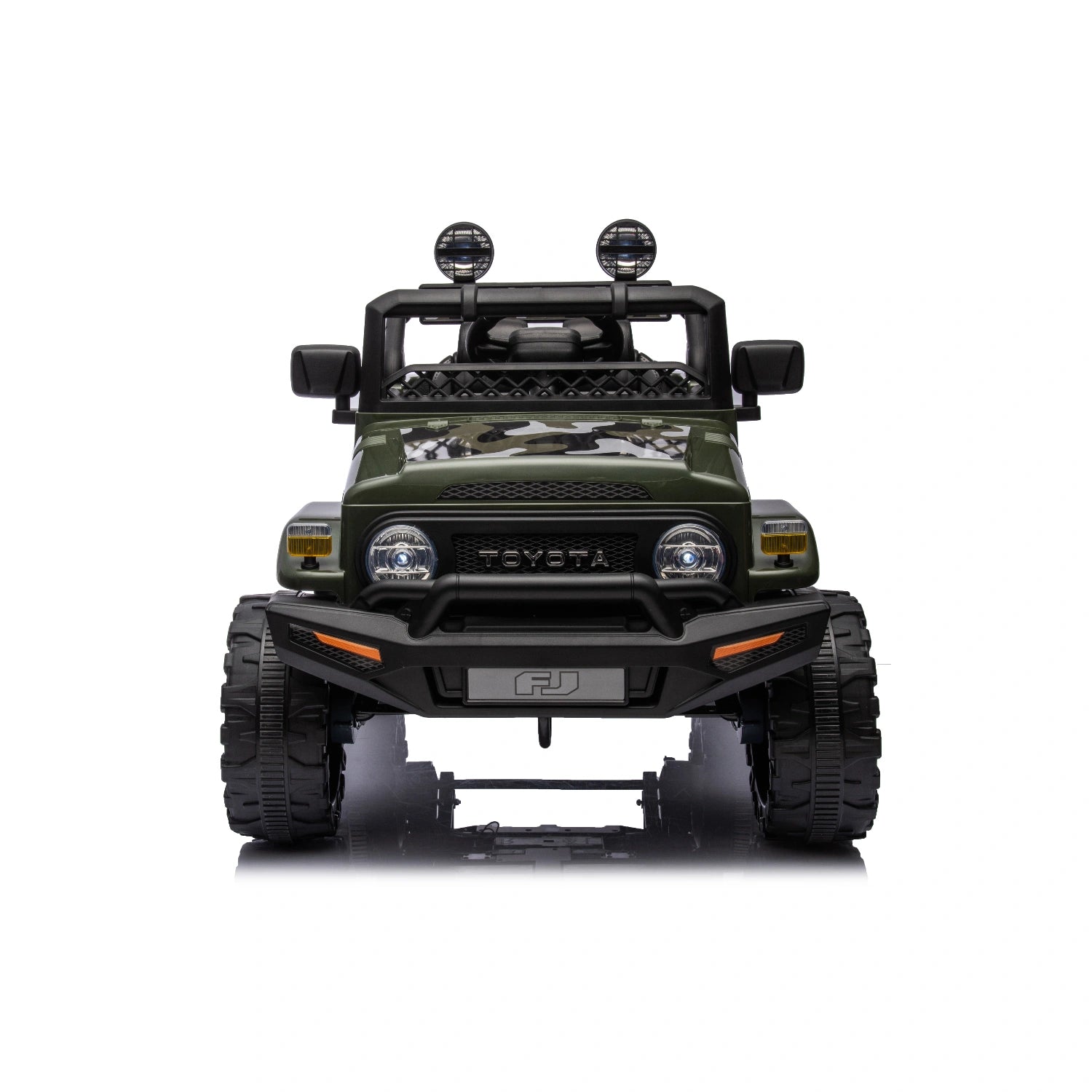 12V Licensed Toyota FJ Cruiser Kids Electric Ride-On Car – Army Green Camouflage Edition
