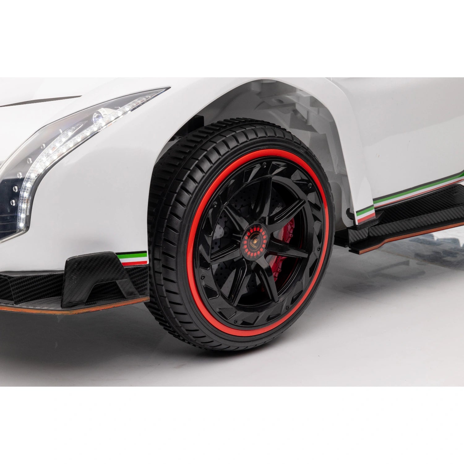 12V Licensed Lamborghini Veneno Kids Electric Ride-On Car – White