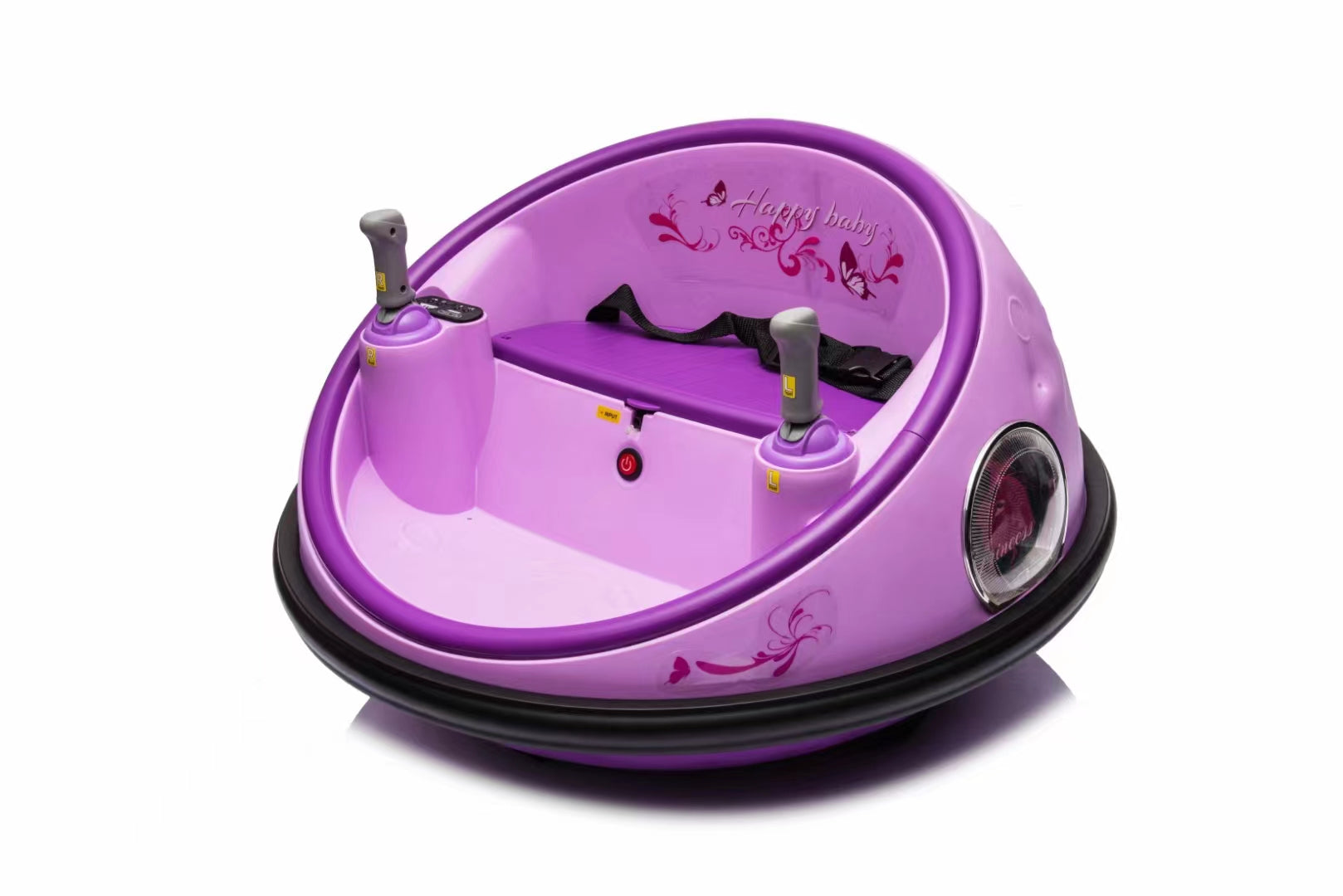 12V Kids Bumper Car – Purple Ride-On for Toddlers