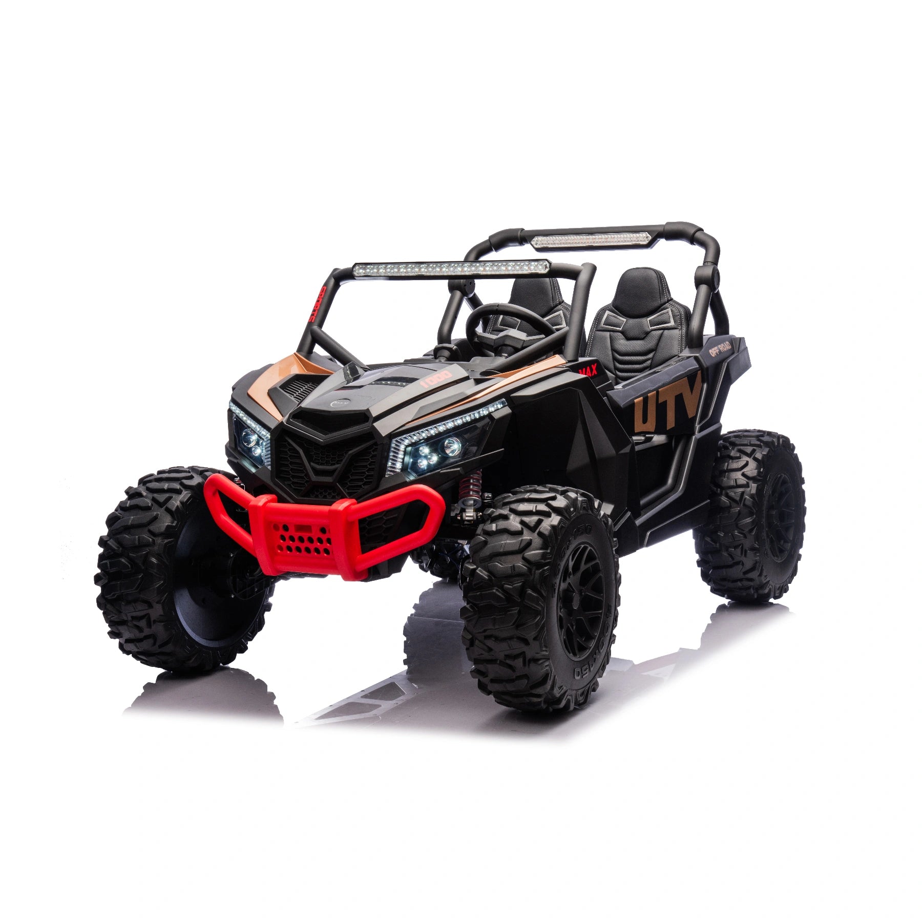 King of UTVs ZForce RZR Turbo 24V 1400W Off-Road 4WD Ride On UTV Car – Black