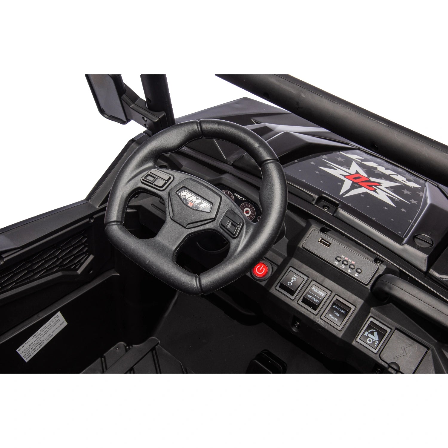 24V 6-Wheel Ride-On Farm Dump Truck with Electric Tipper & Remote – Black