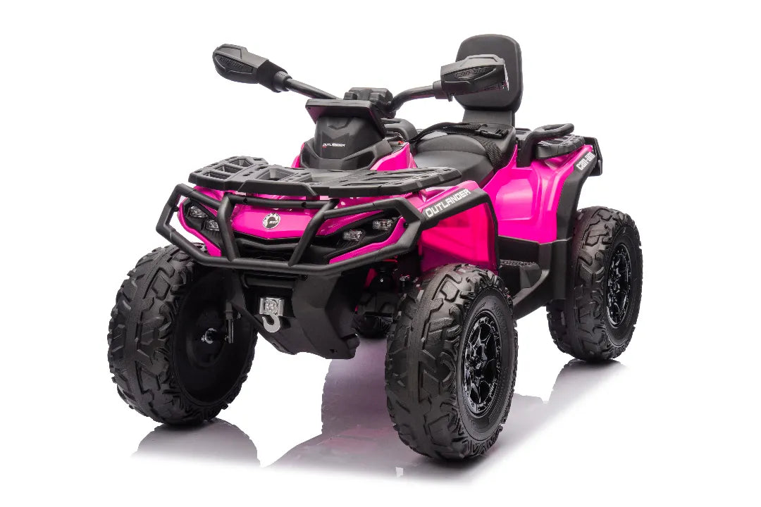 Licensed 24V Can-Am Outlander Monster 2-Seater Ride-On Quad – Barbie Pink