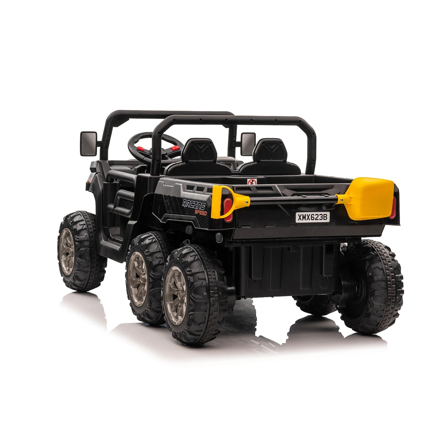 24V 6-Wheel Kids Dump Truck – Electric Ride-On Tipper Farm Truck with 4WD – Black