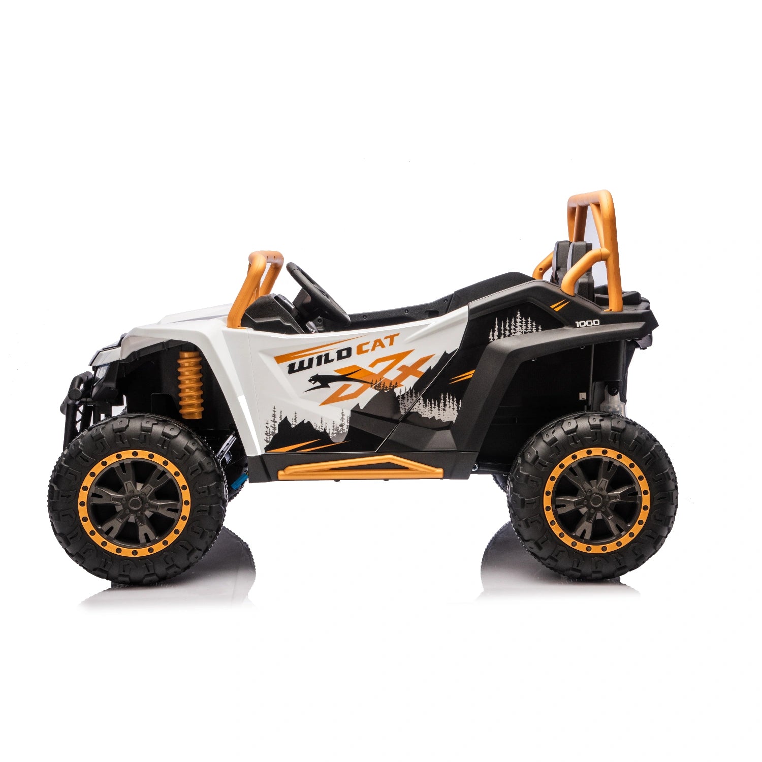 24V Licensed WildCat Arctic Cat Kids Ride-On Buggy – Two Seater Electric Beach Buggy UTV – White