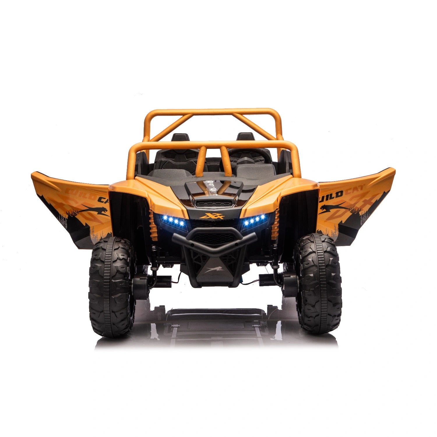 24V Licensed WildCat Arctic Cat Kids Electric Buggy – Two Seater Ride-On Beach Buggy UTV – Gold