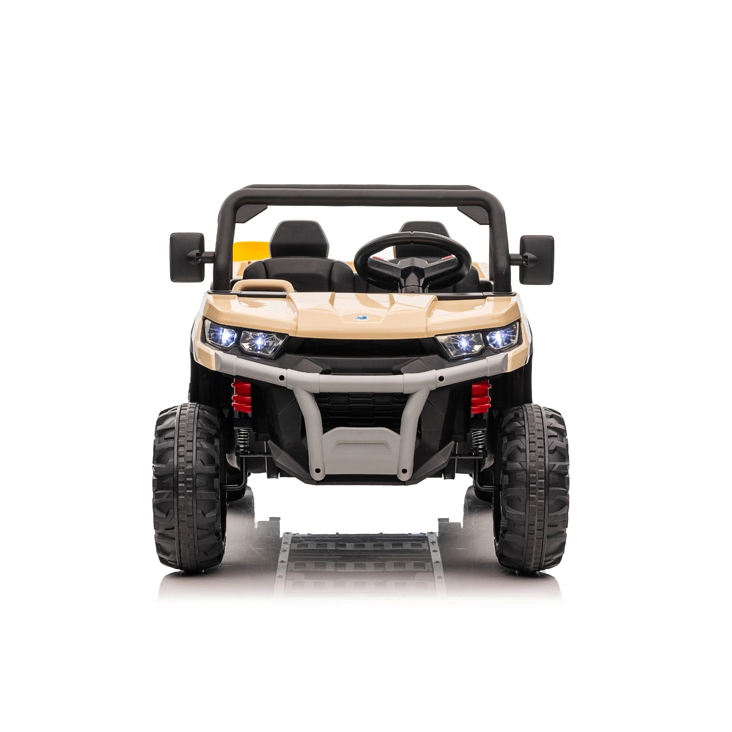 24V 6-Wheel Kids Dump Truck – Electric Ride-On Tipper Farm Truck with 4WD – Khaki