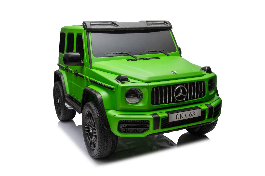 Green 24V 14Ah licensed Mercedes-AMG G63 kids ride-on car with 800W motor and 4x4 drive system