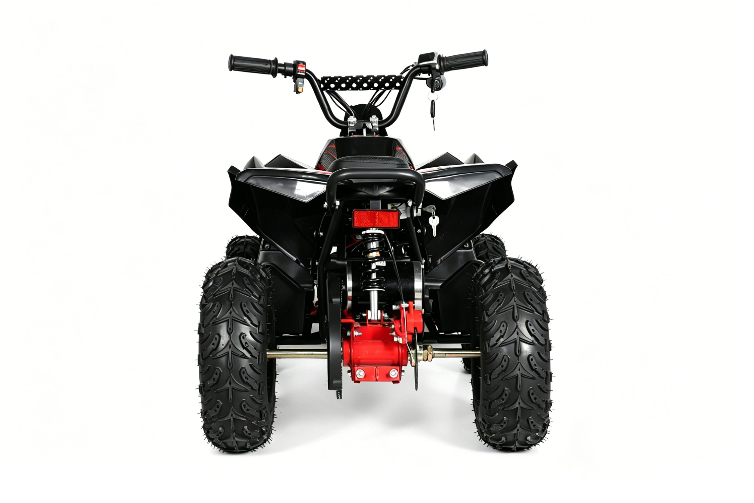 48V 1000W Kids Electric Quad Bike - High Power ATV (Black & Red)