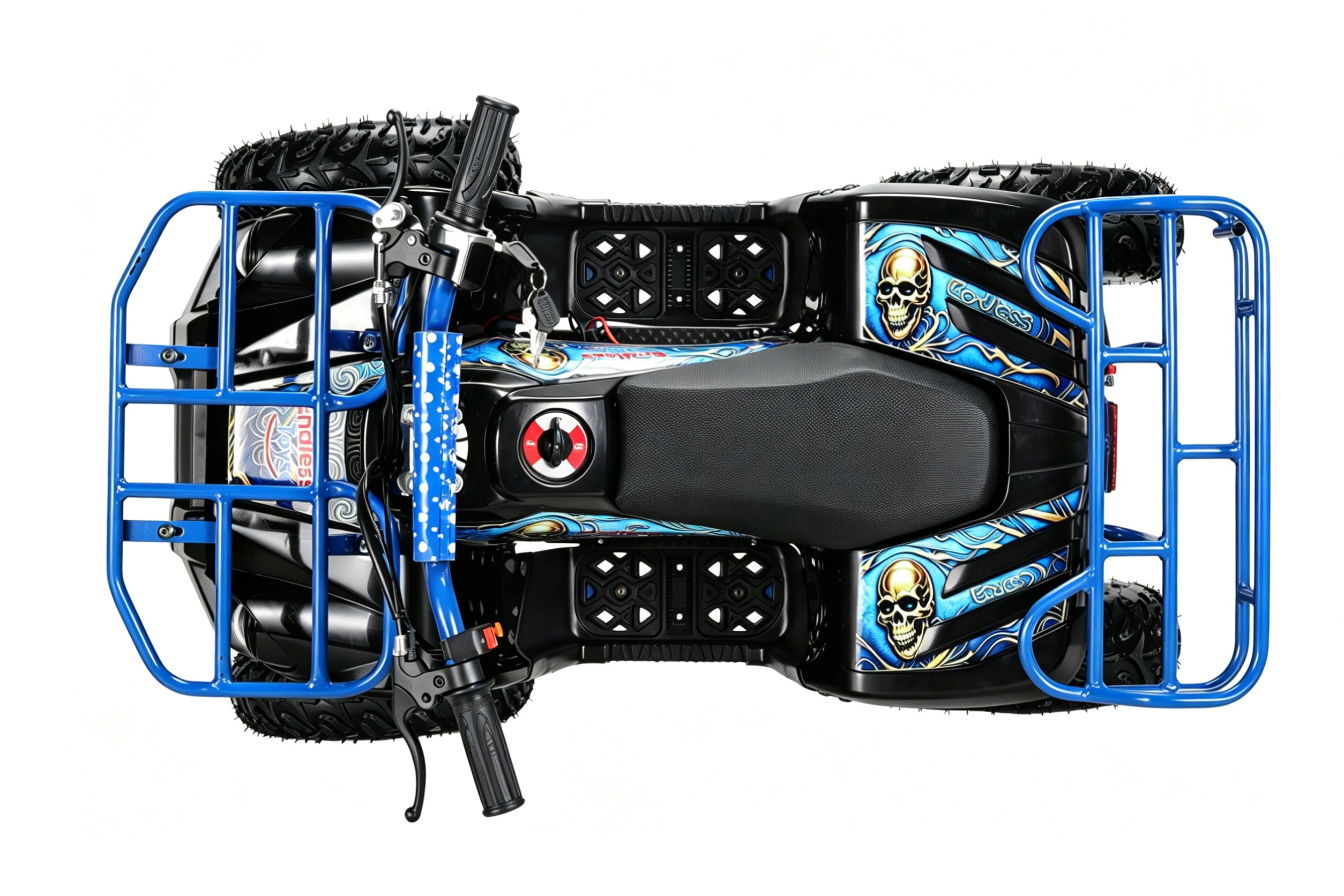 36V 800W Electric Ride-On ATV Kids Electric Quad Bike 4 wheeler – Black & Blue