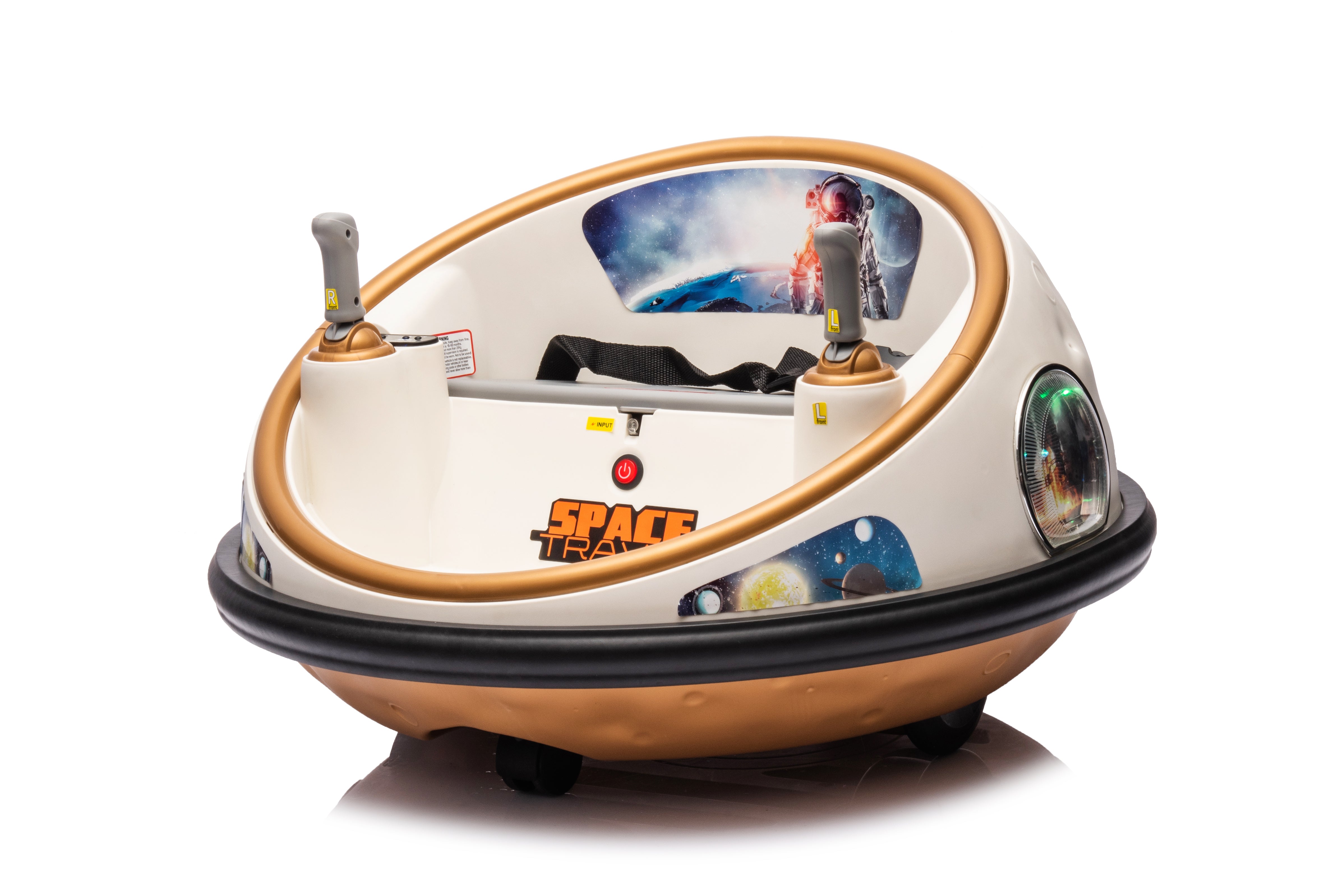12V Kids Bumper Car – Champagne Ride-On for Toddlers
