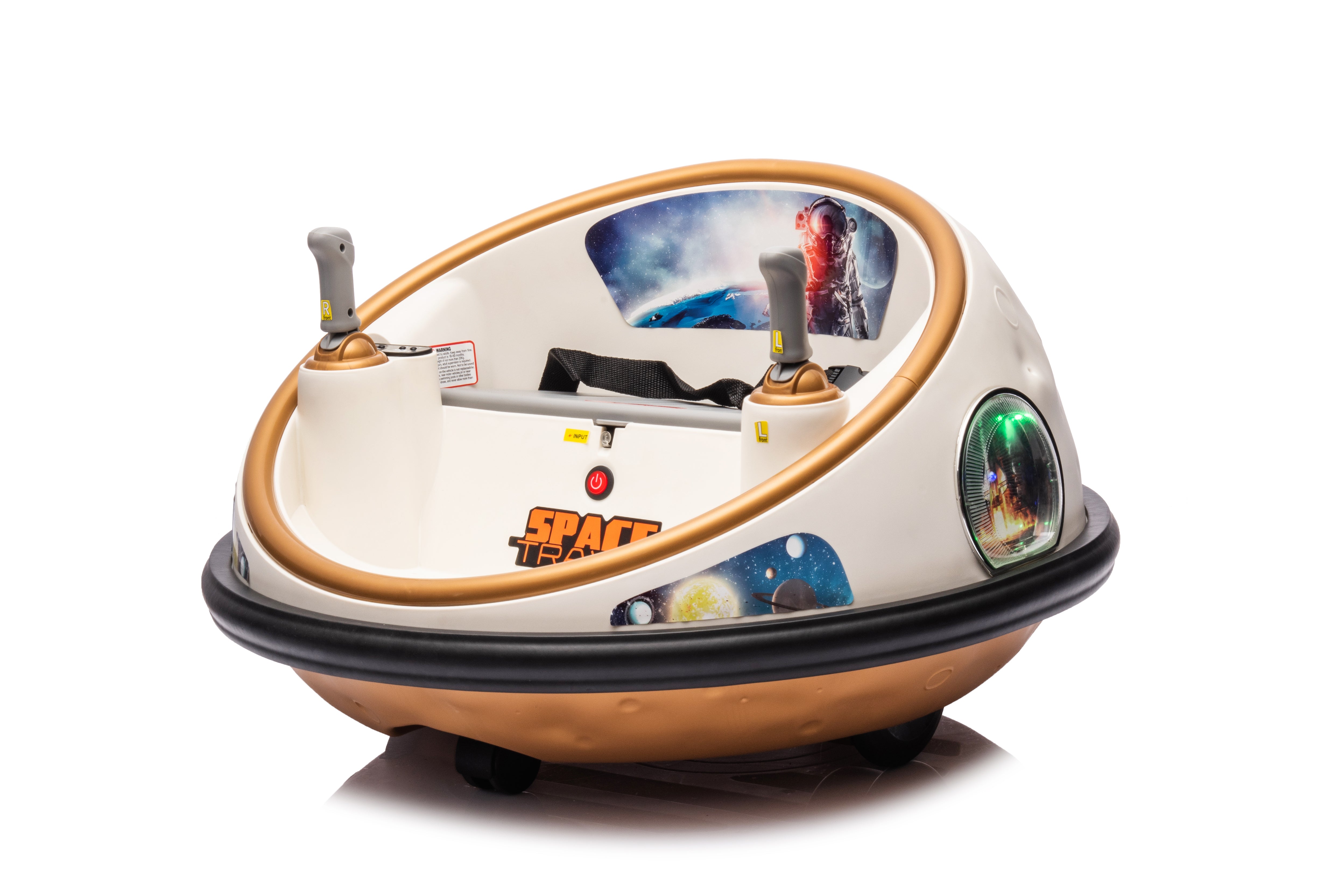 12V Kids Bumper Car – Champagne Ride-On for Toddlers