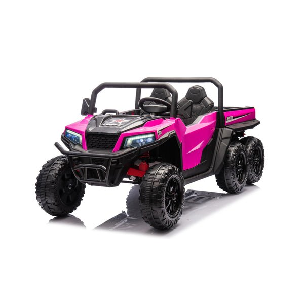 24V 6-Wheel Ride-On Farm Dump Truck with Electric Tipper & Remote – Pink