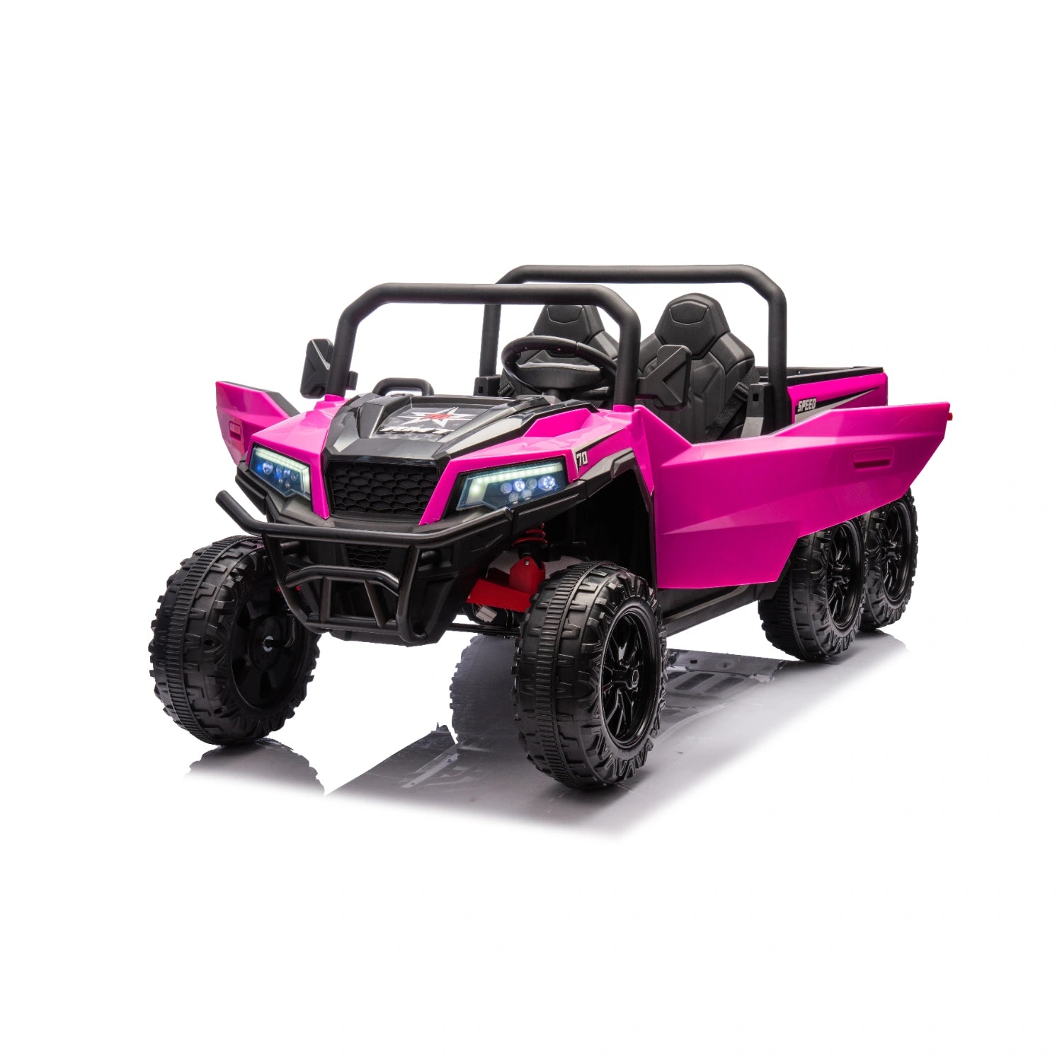 24V 6-Wheel Ride-On Farm Dump Truck with Electric Tipper & Remote – Pink