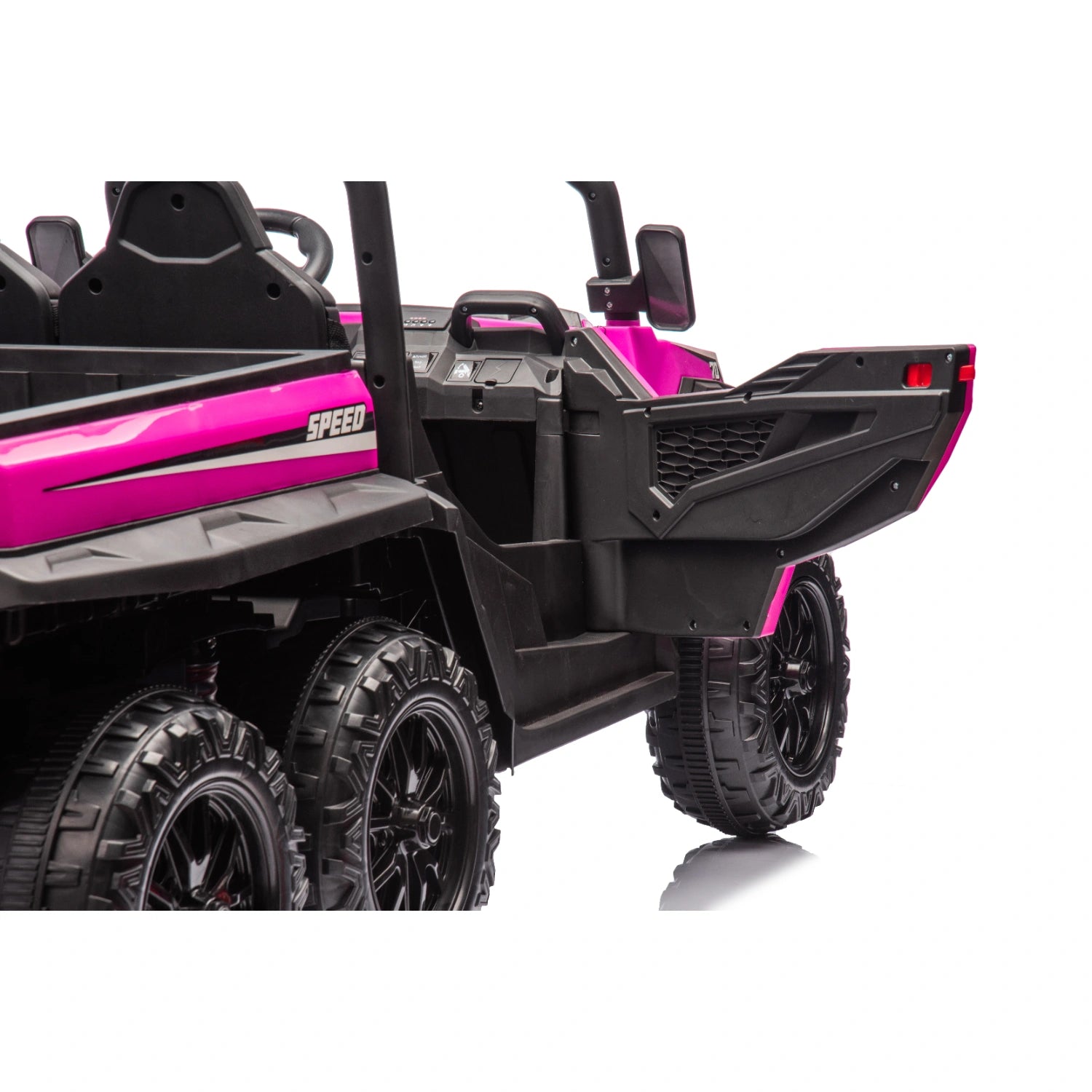 24V 6-Wheel Ride-On Farm Dump Truck with Electric Tipper & Remote – Pink