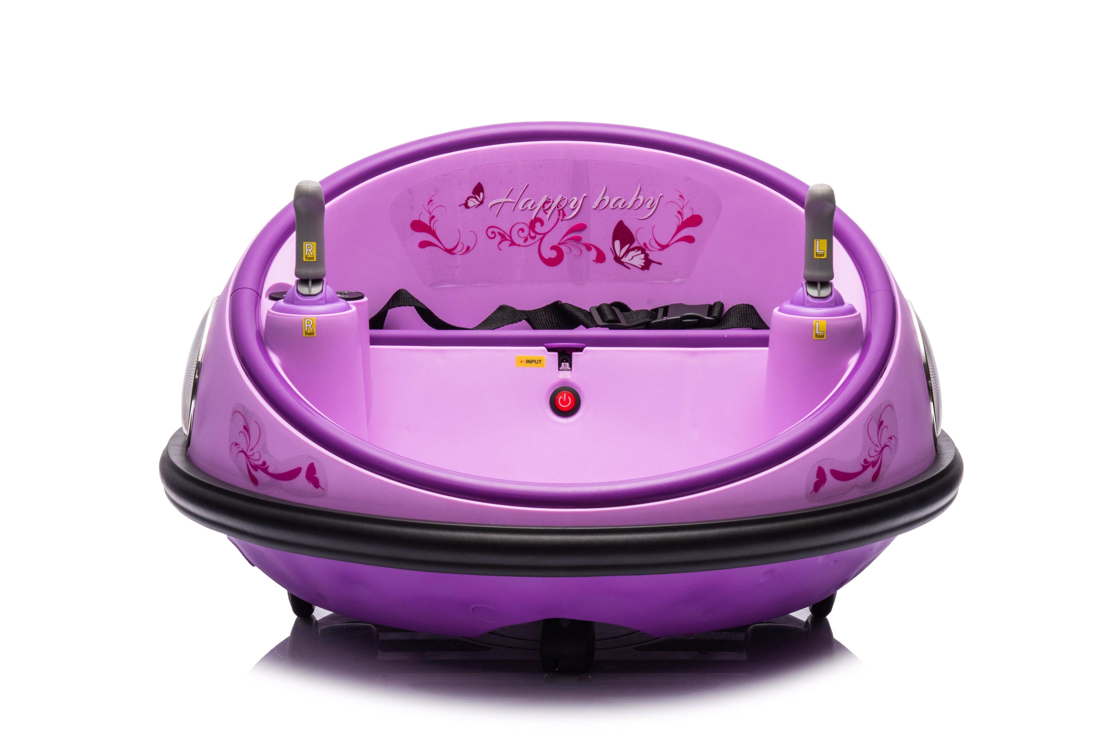 12V Kids Bumper Car – Purple Ride-On for Toddlers