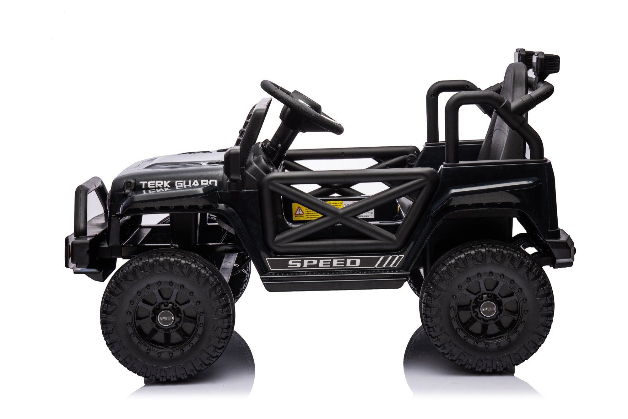 12V Jeep-Style Electric Ride-On Car for Kids – 1-Seater with Remote Control (Black)
