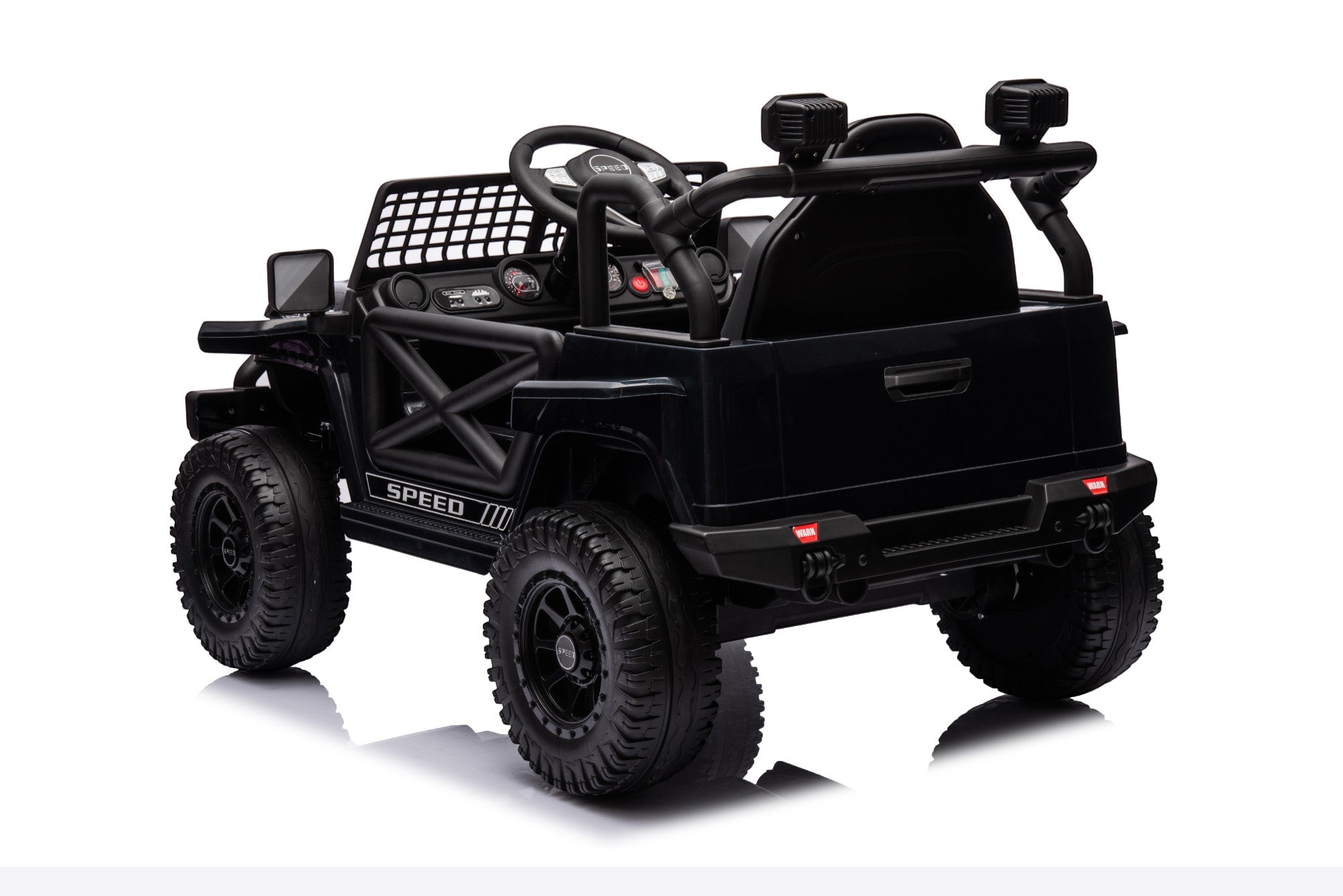 12V Jeep-Style Electric Ride-On Car for Kids – 1-Seater with Remote Control (Black)