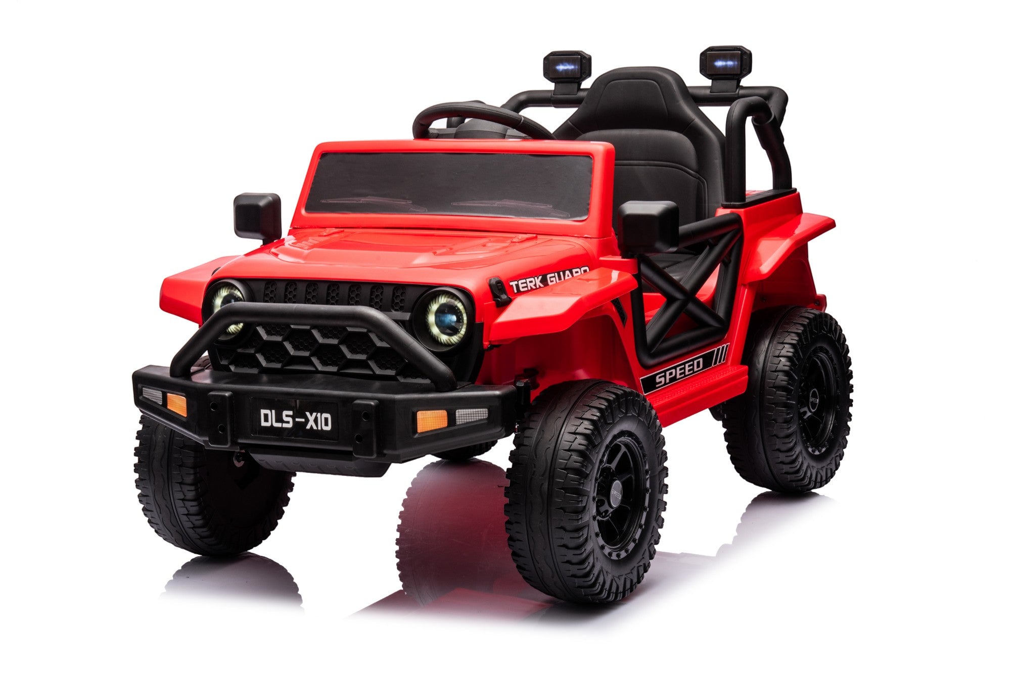 12V Jeep-Style Electric Ride-On Car for Kids – 1-Seater Red