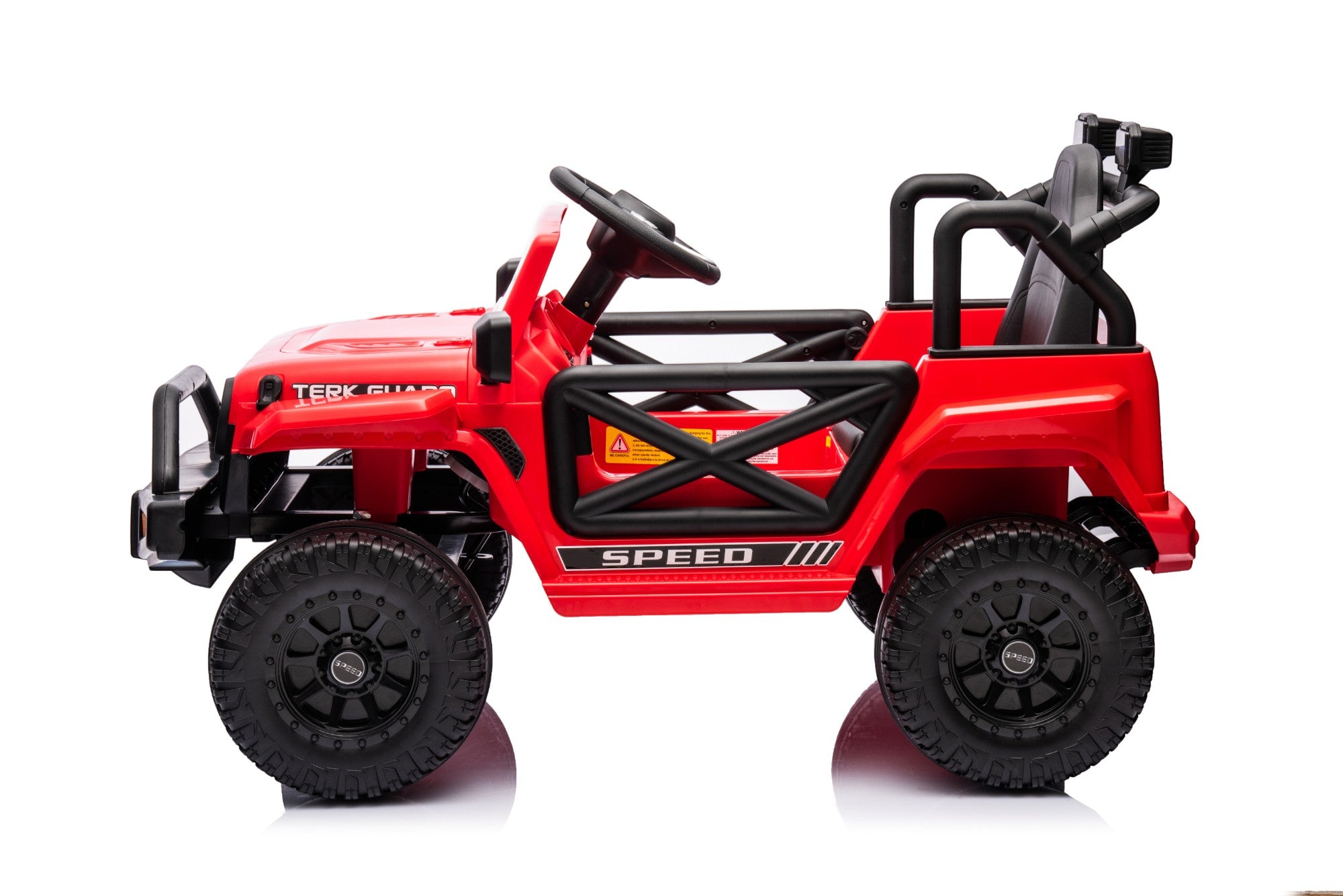 12V Jeep-Style Electric Ride-On Car for Kids – 1-Seater Red