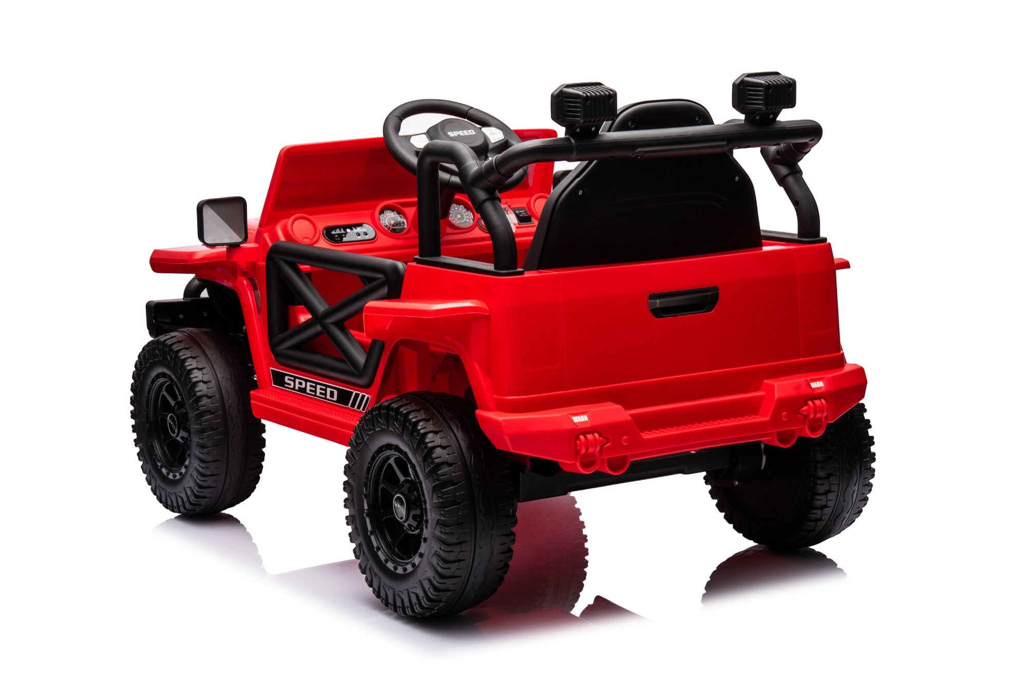 12V Jeep-Style Electric Ride-On Car for Kids – 1-Seater Red