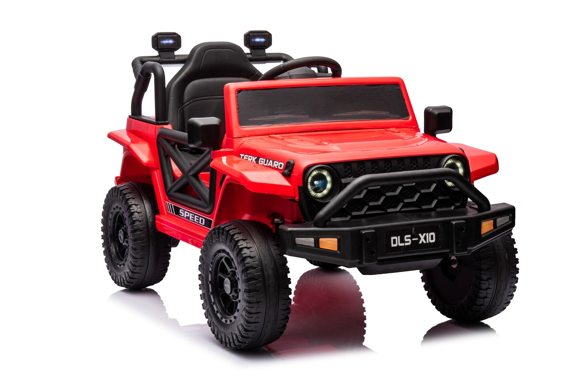 12V Jeep-Style Electric Ride-On Car for Kids – 1-Seater Red