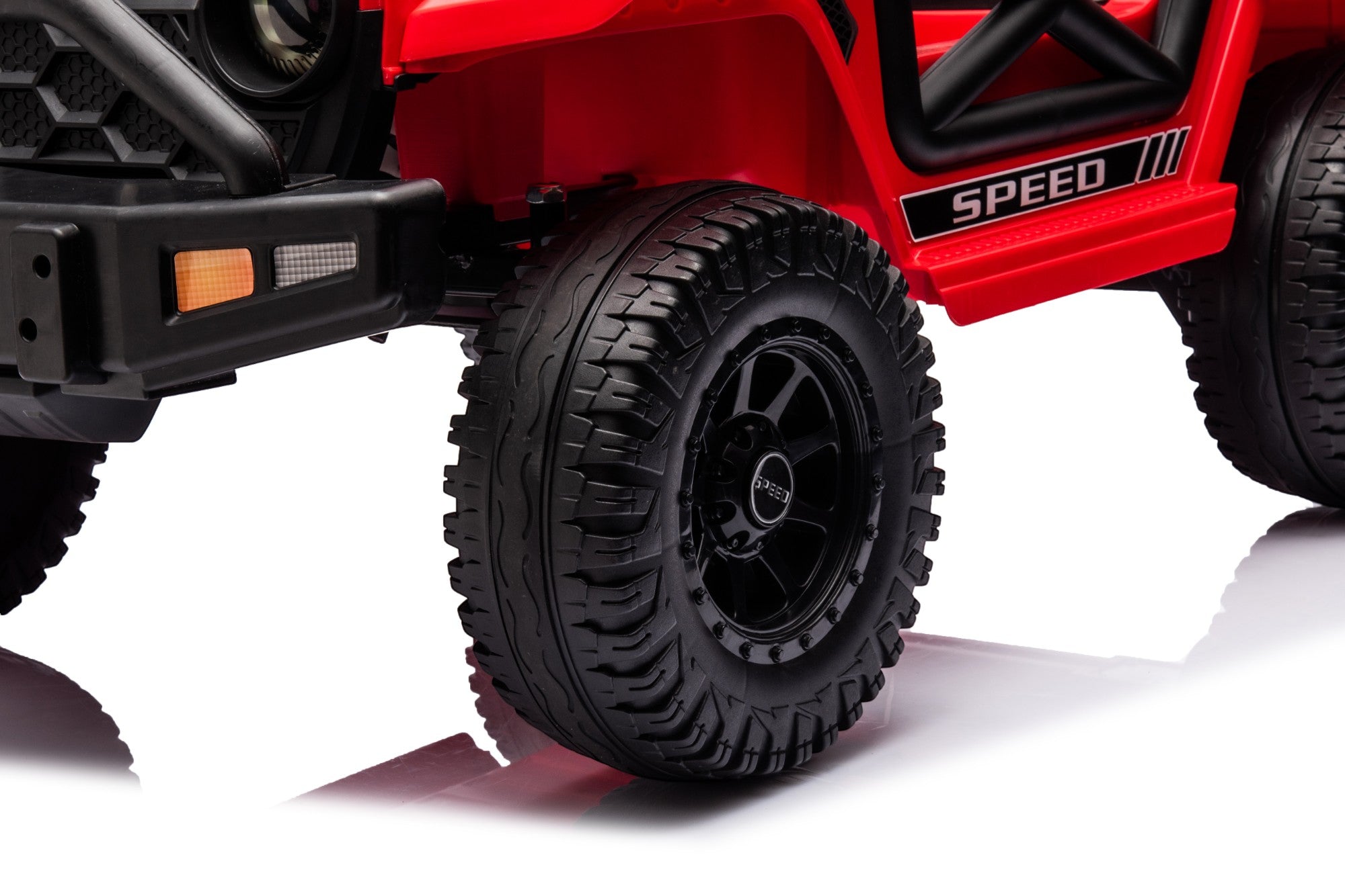 12V Jeep-Style Electric Ride-On Car for Kids – 1-Seater Red
