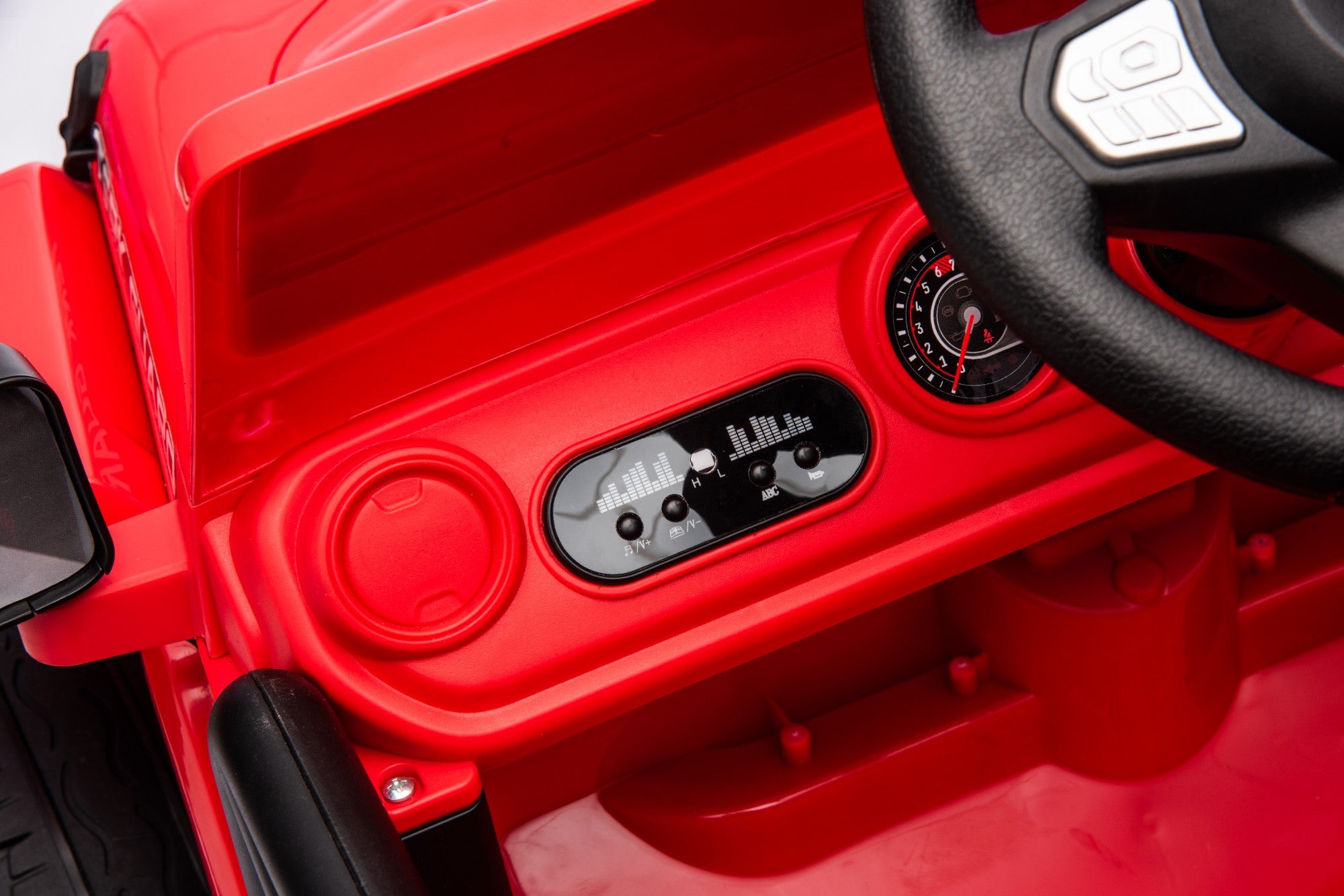12V Jeep-Style Electric Ride-On Car for Kids – 1-Seater Red