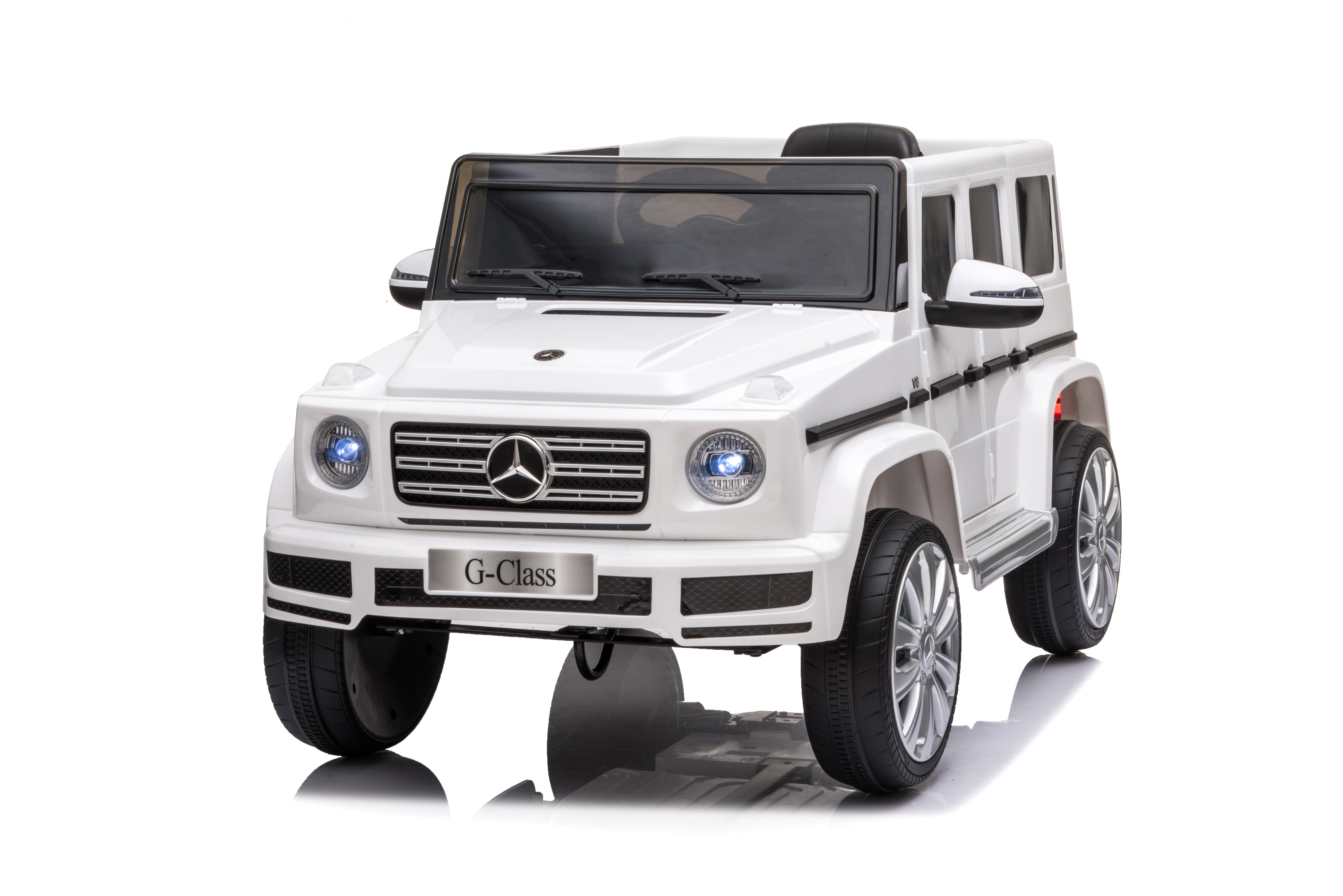 12V Licensed Mercedes G-Wagon G63 Kids Electric Ride-On Car – White