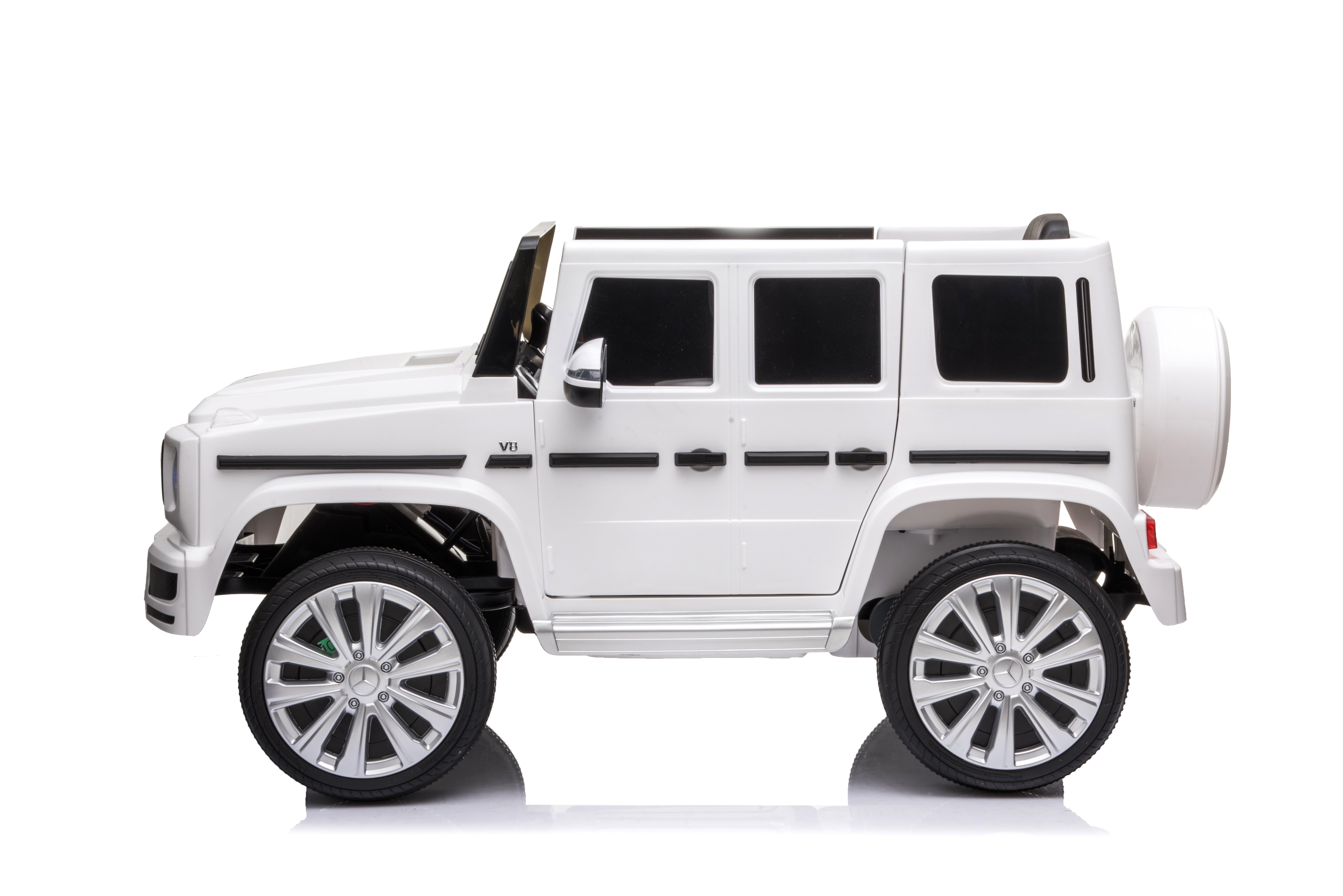 12V Licensed Mercedes G-Wagon G63 Kids Electric Ride-On Car – White