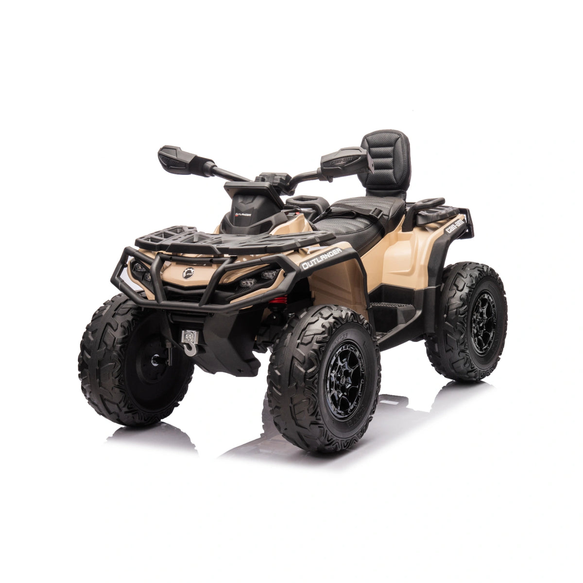 24V 800W Licensed Can-Am Outlander 2-Seater 4x4 ATV Quad Bike – Khaki